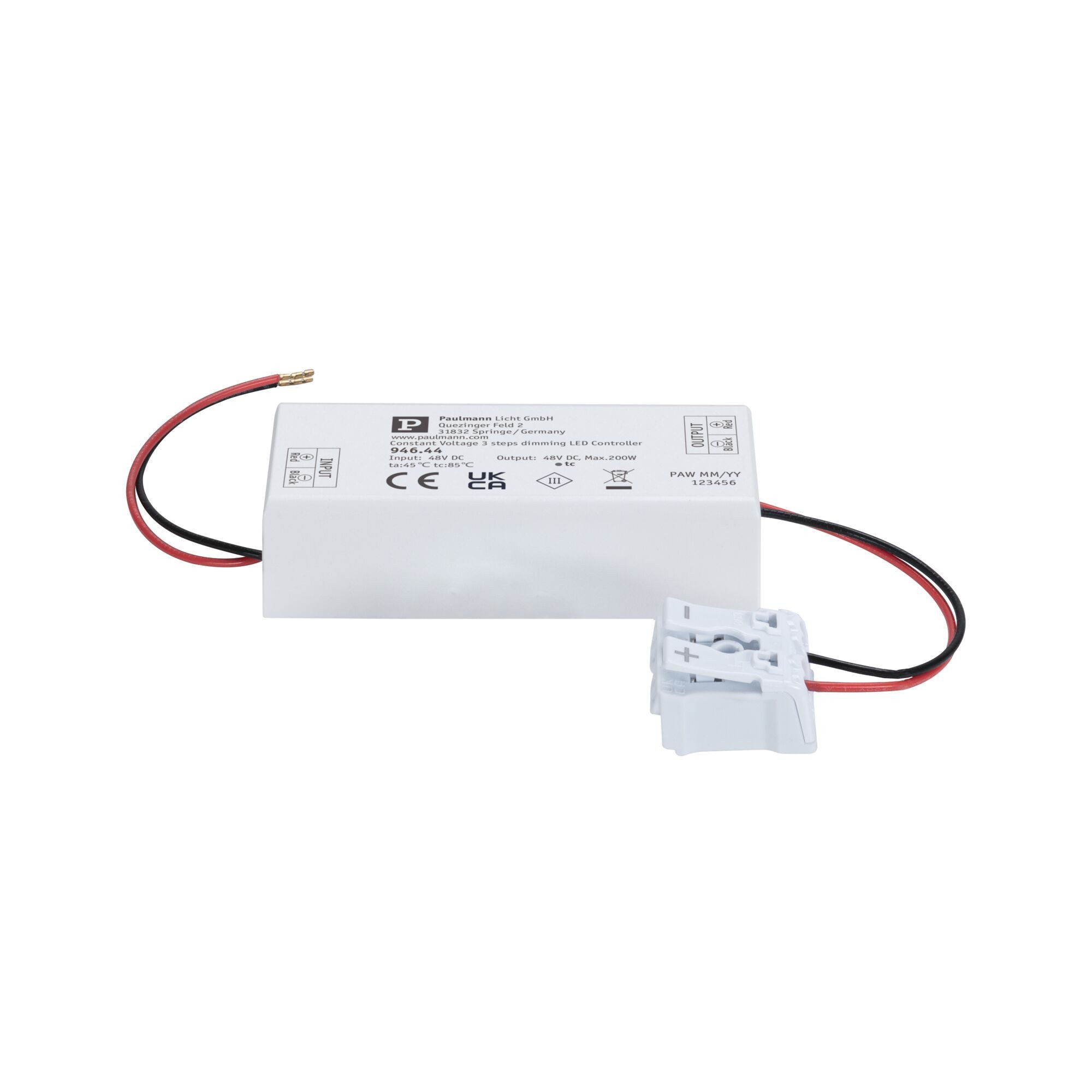Paulmann Schienensystem-Controller ULine Zubehör max. 200W 48V 80x35mm Weiß, (1-tlg), 3-Step-Dimmer