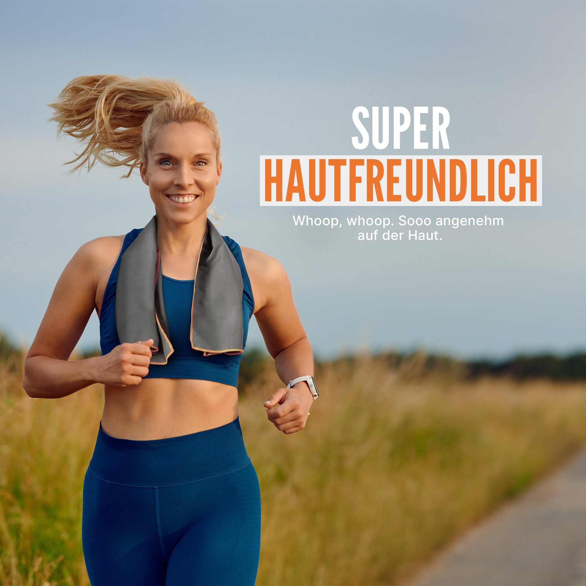 hemmy Fashion Sporthandtuch Sporttuch 2er Sauna, Tasche Orange - Fitness für Pack, mit - ohne Spanngummi Handtuch Reisehandtuch Sport, (2-St)