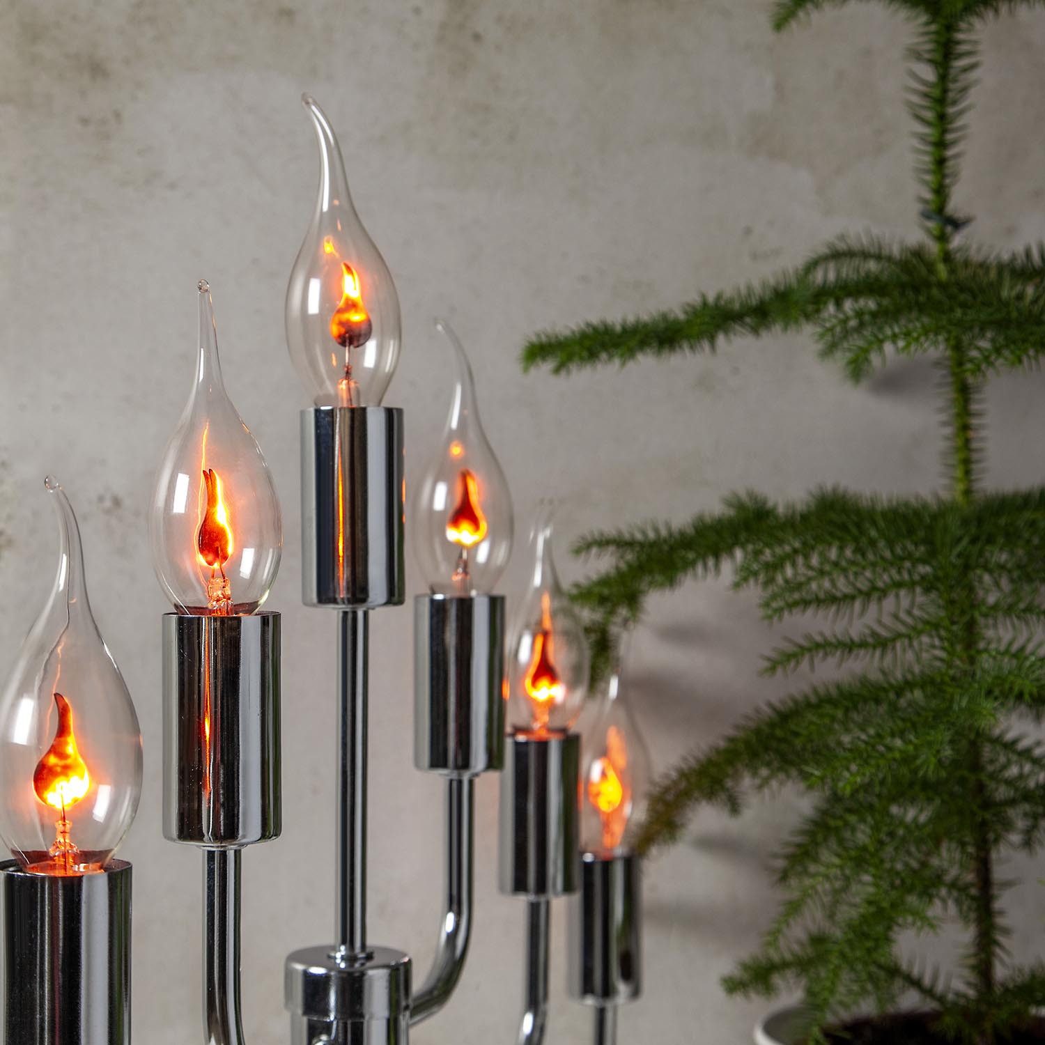 STAR TRADING LED Dekolicht Leuchtmittel, Dekoratives Leuchtmittel,Flickering Flame', flackernd, E14, 3W, klar
