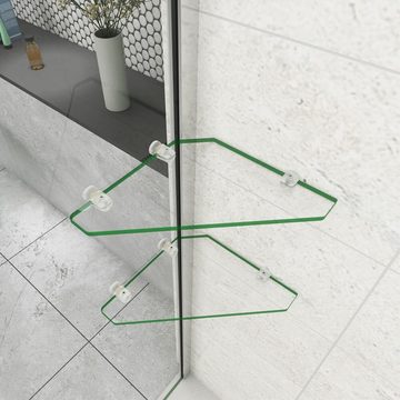 duschspa Duschwand Duschkabine Glaswand Trennwand Walk in Dusche 8mm Nano Glas, Einscheibensicherheitsglas, Sicherheitsglas, (Set), Glas