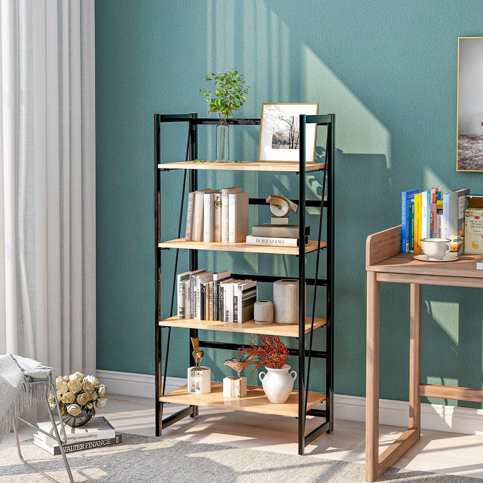 Merax Bücherregal »LivingSuper«, Standregal mit 4 Ebenen, vintage