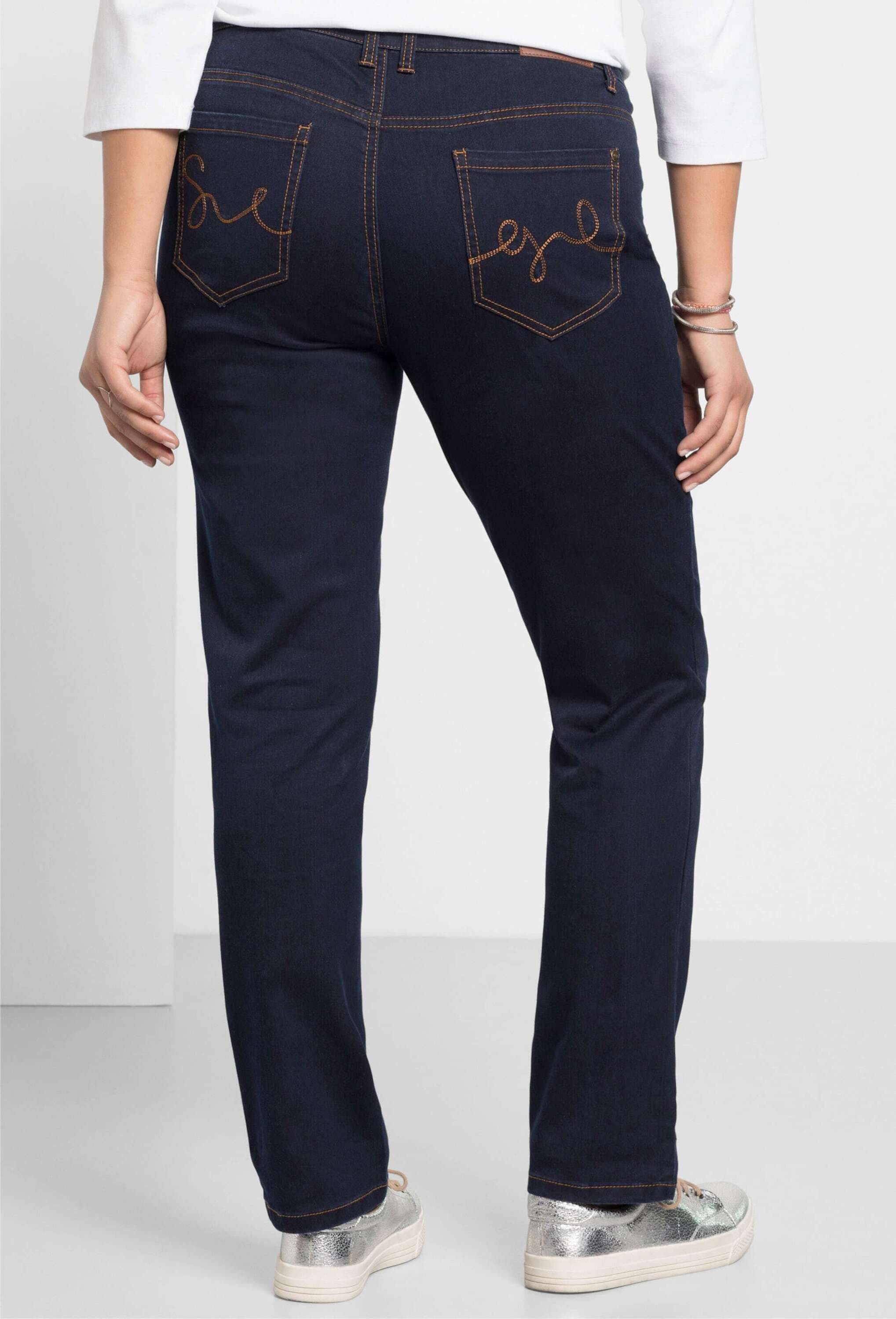 Sheego Bequeme Jeans Stretch-Jeans im 5-Pocket-Stil – Bild 2 von 5