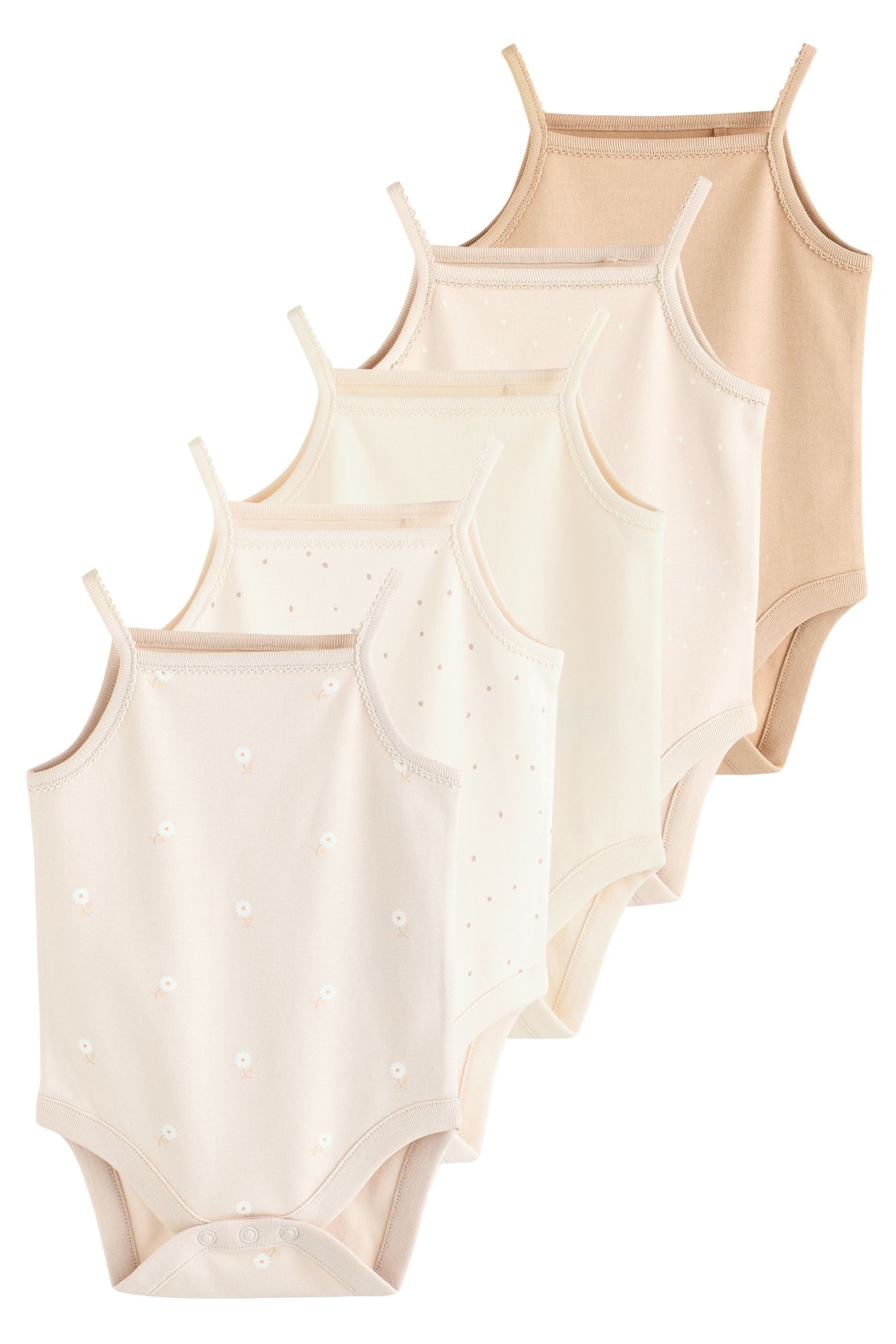Next Body Babybodys mit Trägern 100 % Baumwolle, 5 Stk. (5-tlg)