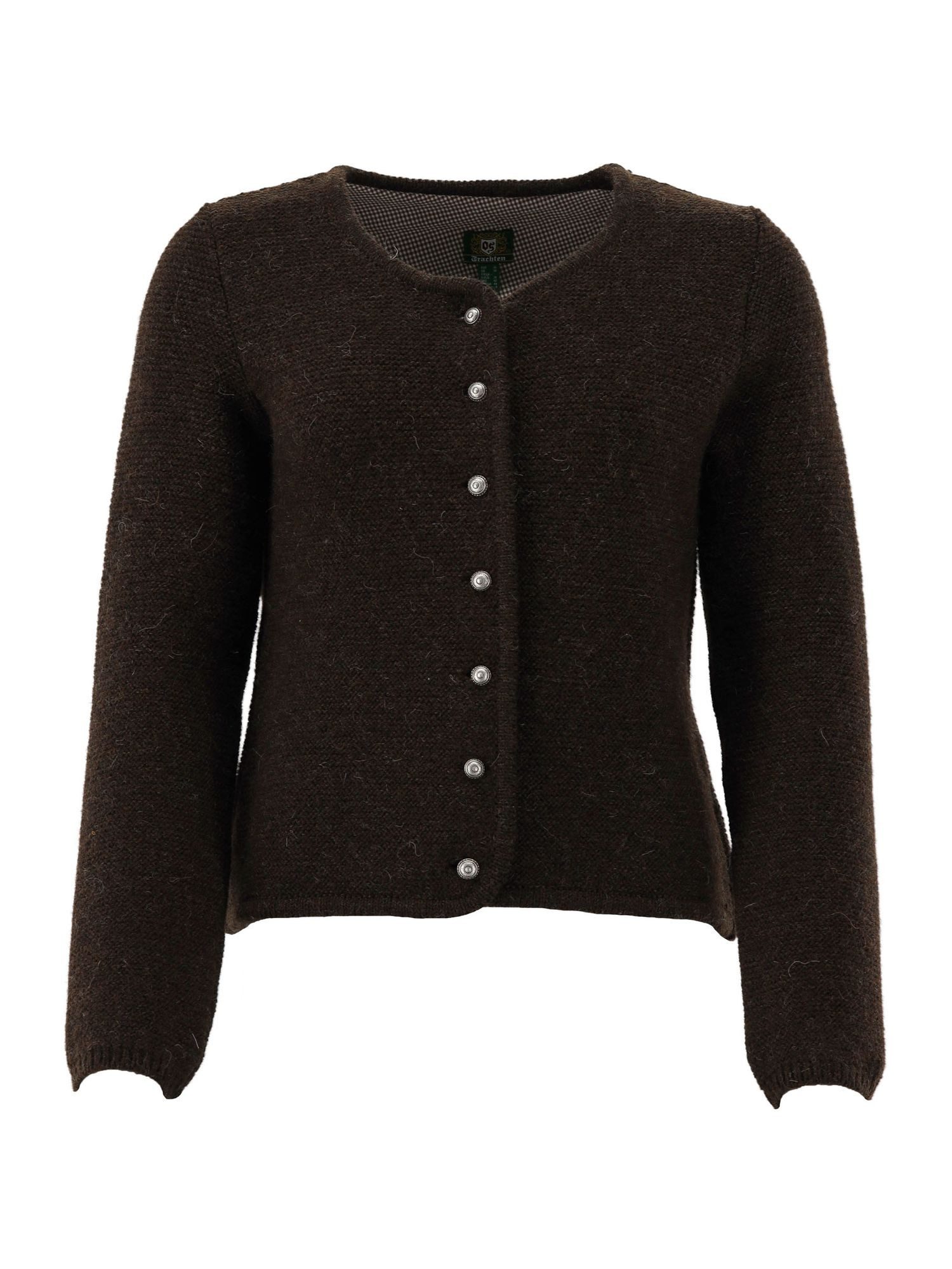 OS Trachten Strickjacke Forivo tailliert, Rundhalsausschnitt, günstig online kaufen
