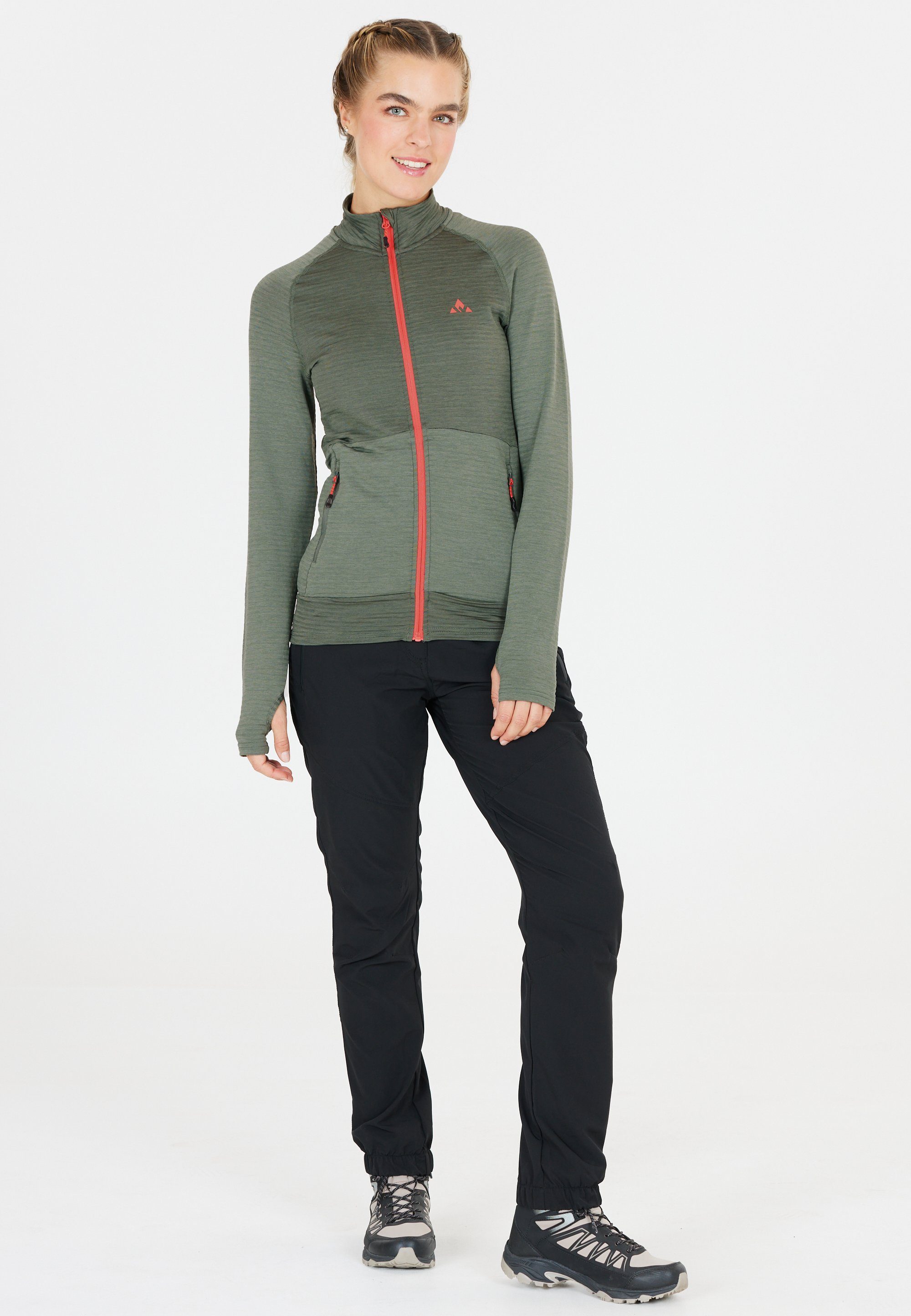 Superbequemer Midlayer mit atmungsaktiver Fleecejacke Damen Reißverschluss Nevados WHISTLER für Qualität, in dehnbarer und