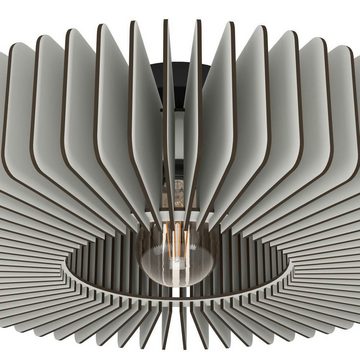 EGLO Deckenleuchte PALOMBAIA, ohne Leuchtmittel, Deckenleuchte, Holz in Grau, Deckenlampe mit E27 Fassung, Ø 50 cm