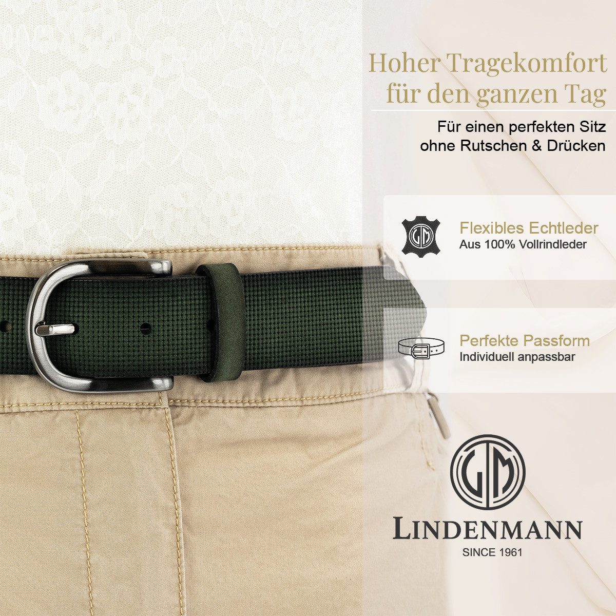 LINDENMANN Ledergürtel