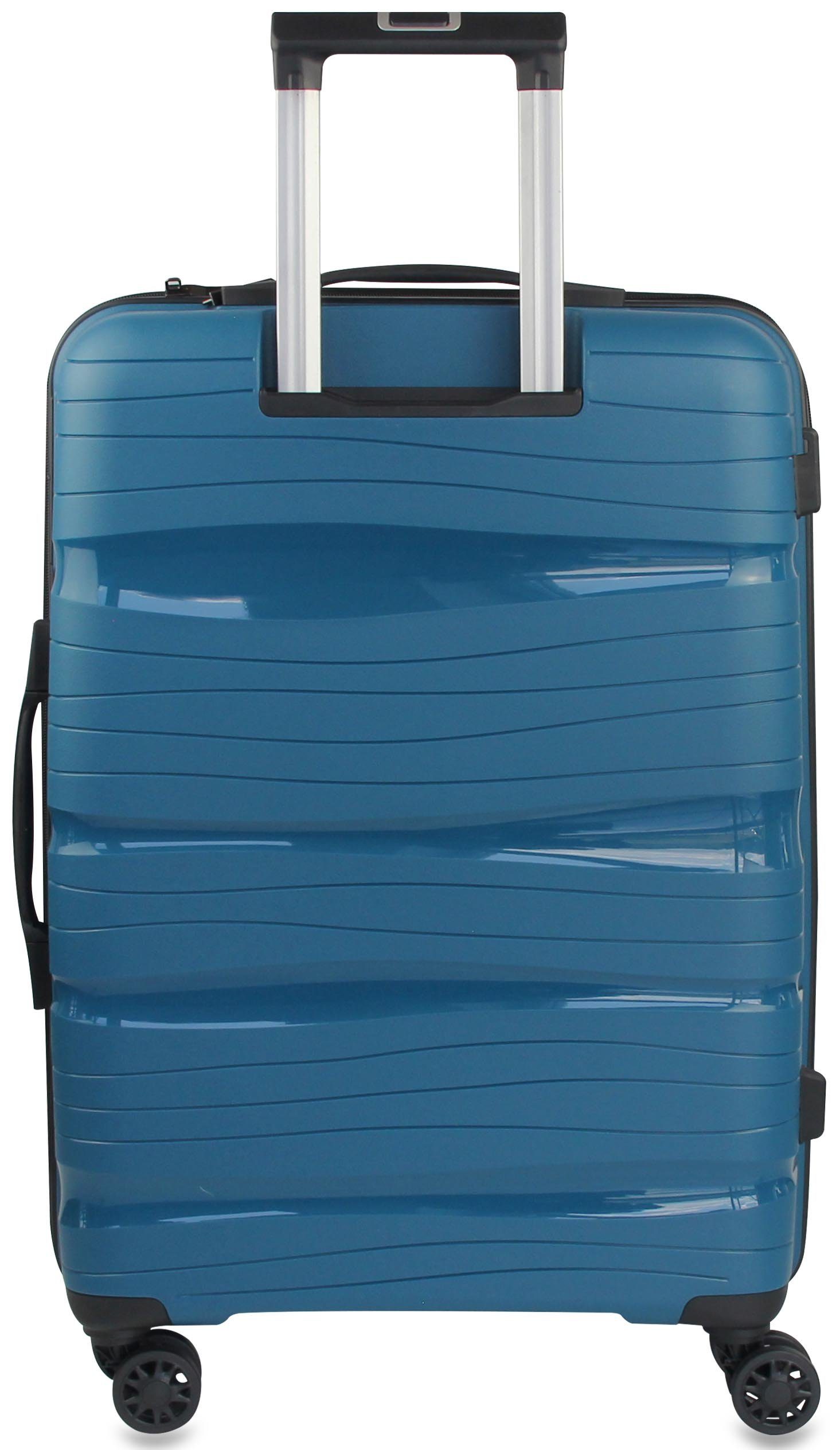 Handgepäck/L/XL drehbar Frentree Rollen, Größen: aus Lakeblau 4 Kunststoff (3 SET) Koffer Trolley TSA-Zahlenschloss, ABS 360° oder mit