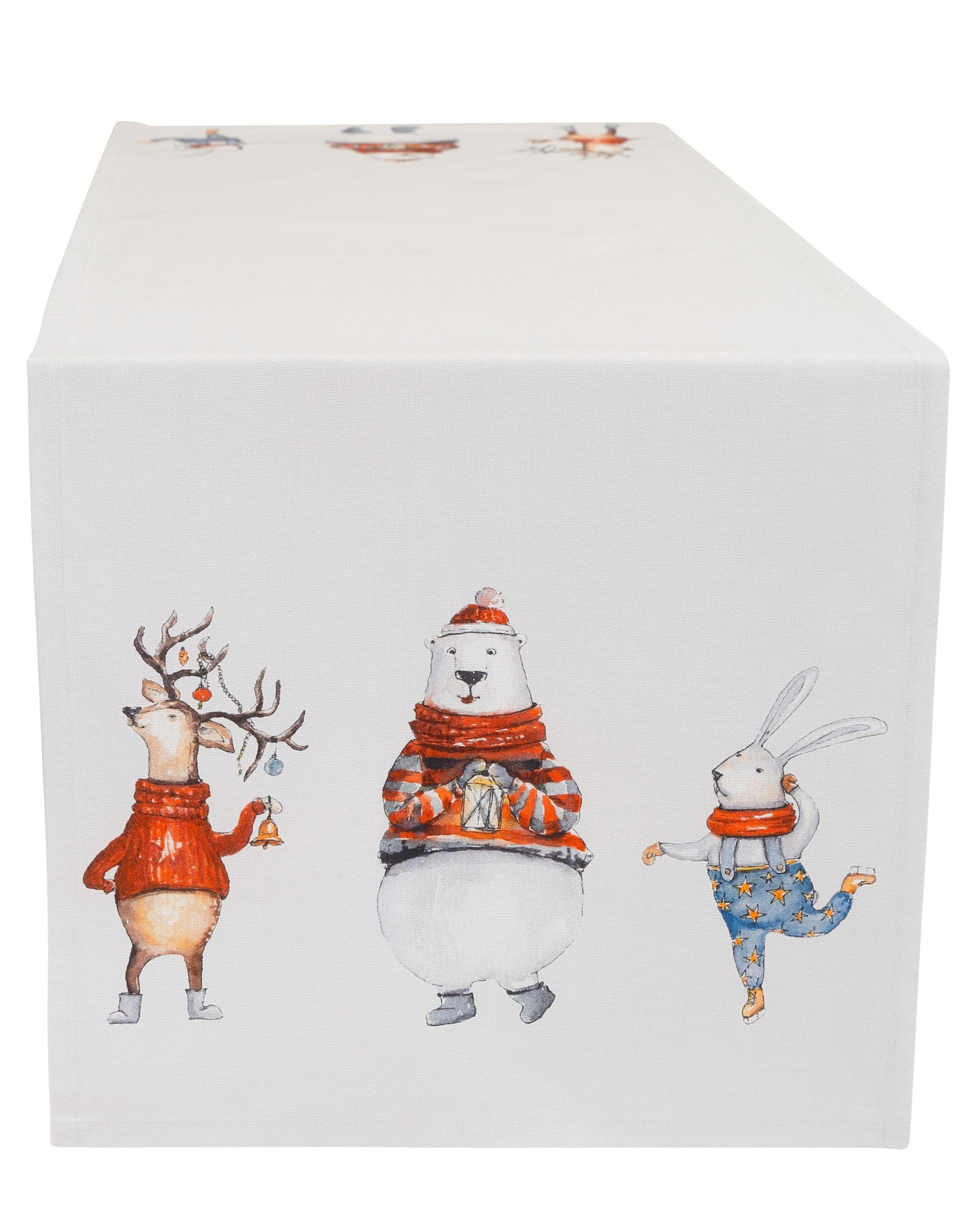 Tischläufer Funny animals, Weihnachtsdeko, Weihnachten