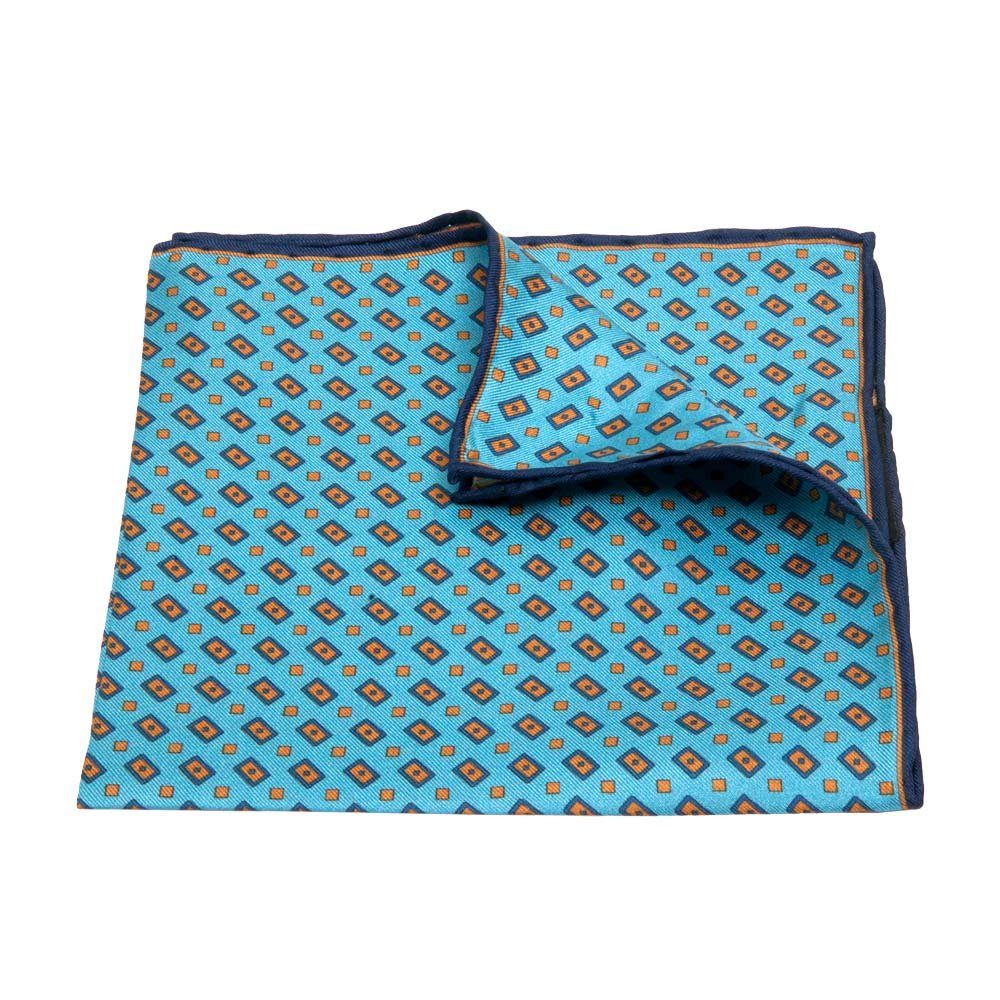 BGENTS Einstecktuch Handrolliertes Einstecktuch aus Seiden-Twill mit geometrischem Muster, handrolliert