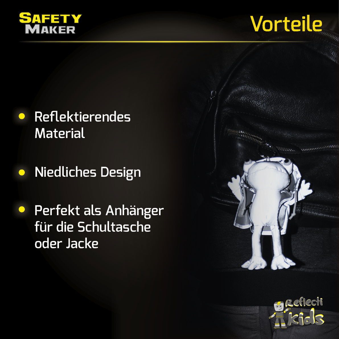 Safety Maker Reflektorband Soft Anhänger Froggy, (1 St., 1 Stück)
