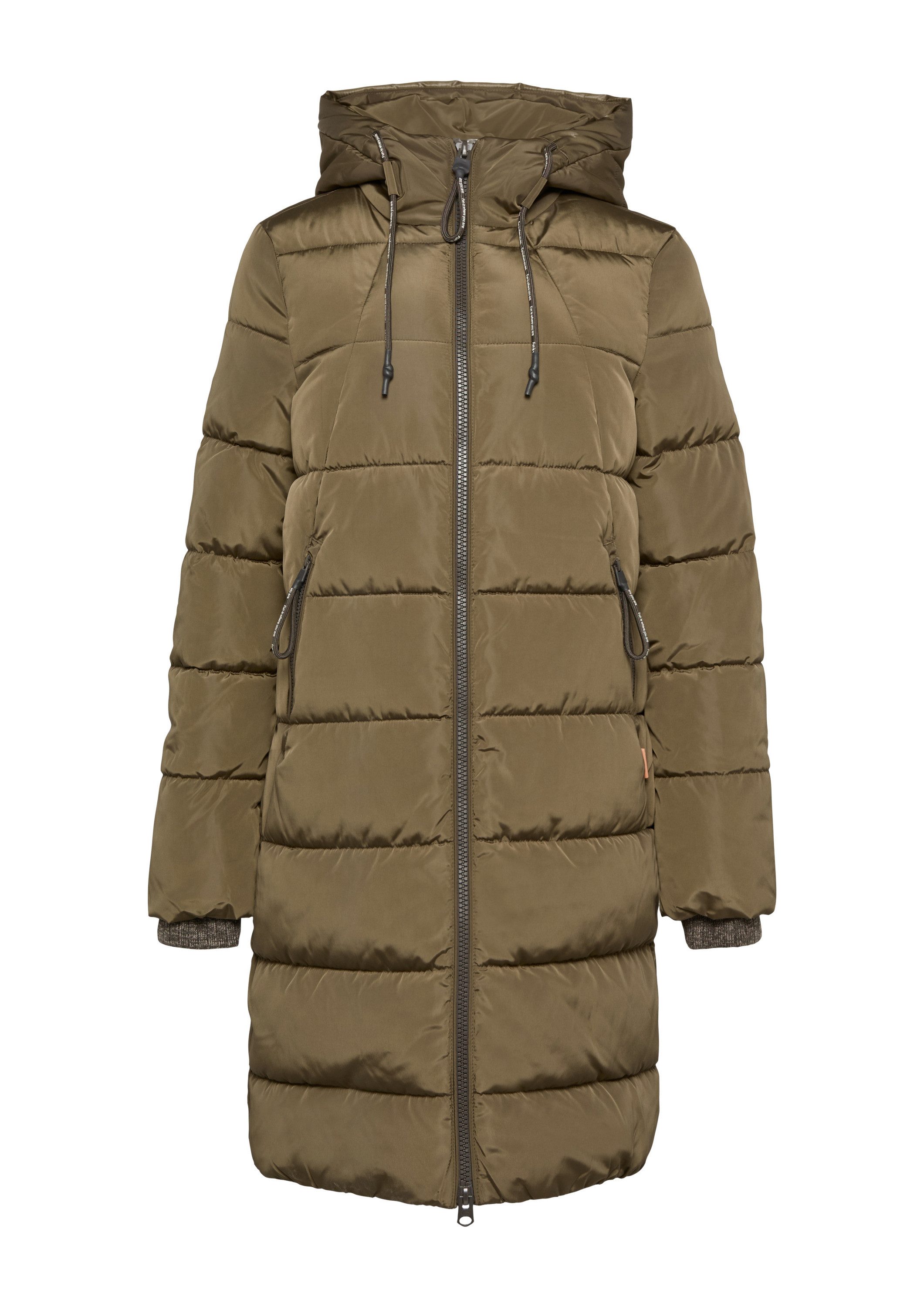 QS Wintermantel Outdoor-Mantel Gesteppter Mantel mit Kapuze
