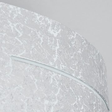hofstein Deckenleuchte »Spano« Deckenlampe runde aus Metall/Glas in Silber/Weiß, ohne Leuchtmittel, 3xE27