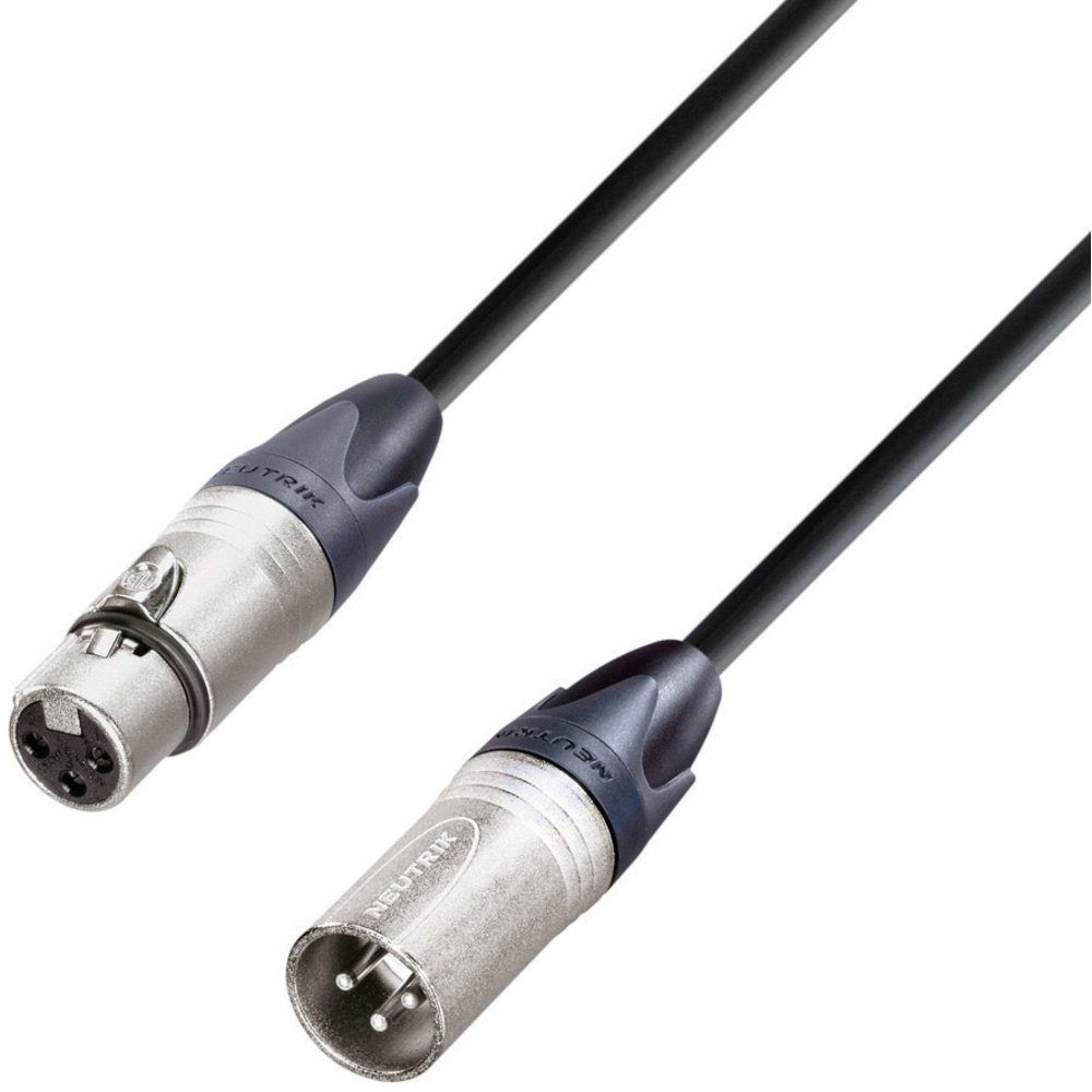 Adam Hall Cables AH Cables KM3FMBLK XLR Verbindungskabel [1x XLR-Buchse - 1x XLR-Stecke Audio-Kabel, (300.00 cm)