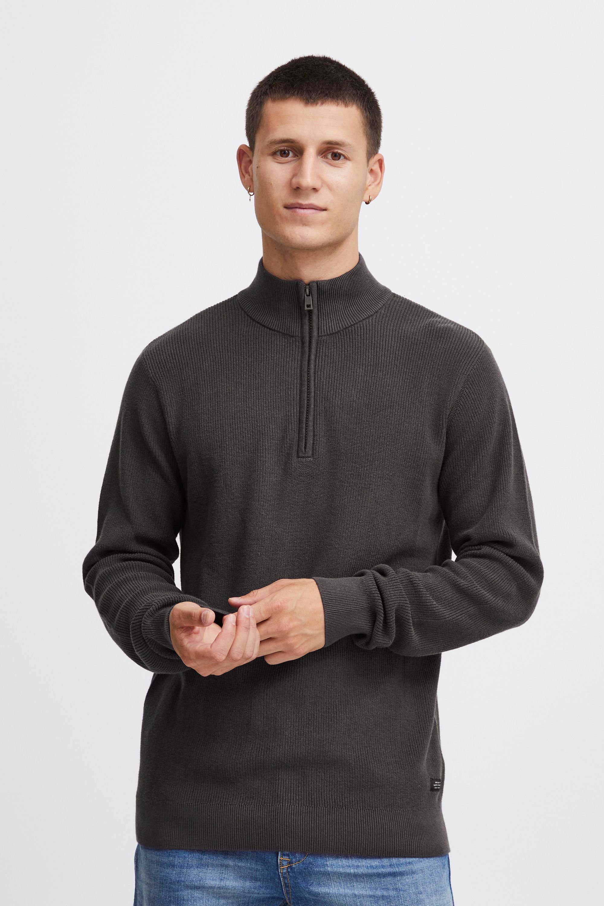 Blend Troyer BHCodford Schicker Pullover mit Reißverschlusskragen günstig online kaufen