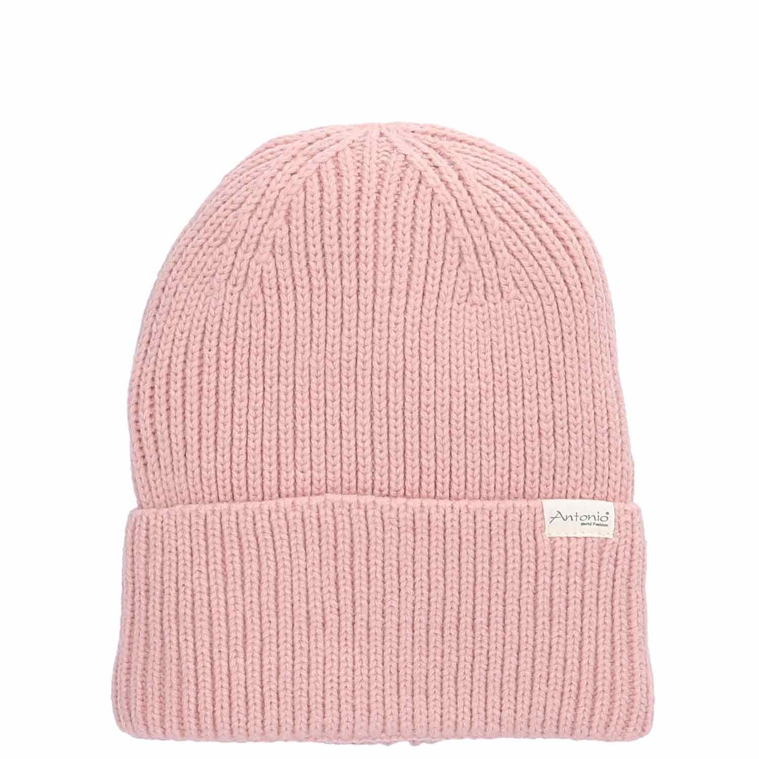 Strickmütze Antonio Strick Mütze Beanie dunkelrosa