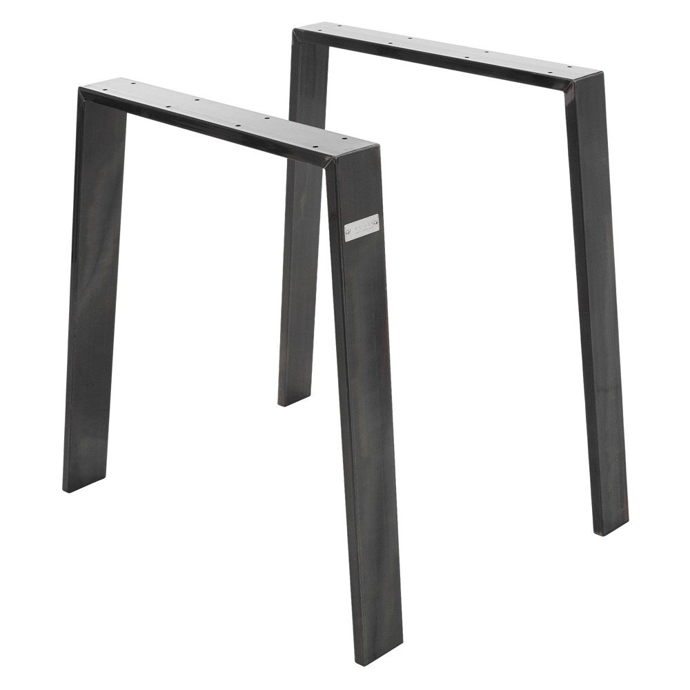 Tischbein Tischgestell Loft 2er Set Bankkufen aus Stahl Industriedesign U-Form