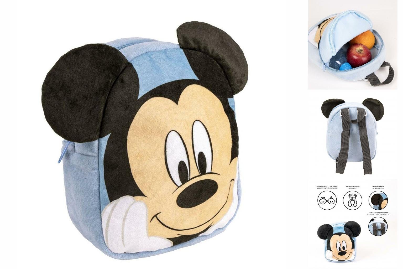 Disney Mickey Mouse Rucksack Kinder-Rucksack Mickey Mouse Hellblau 18 x 22 x 8 cm