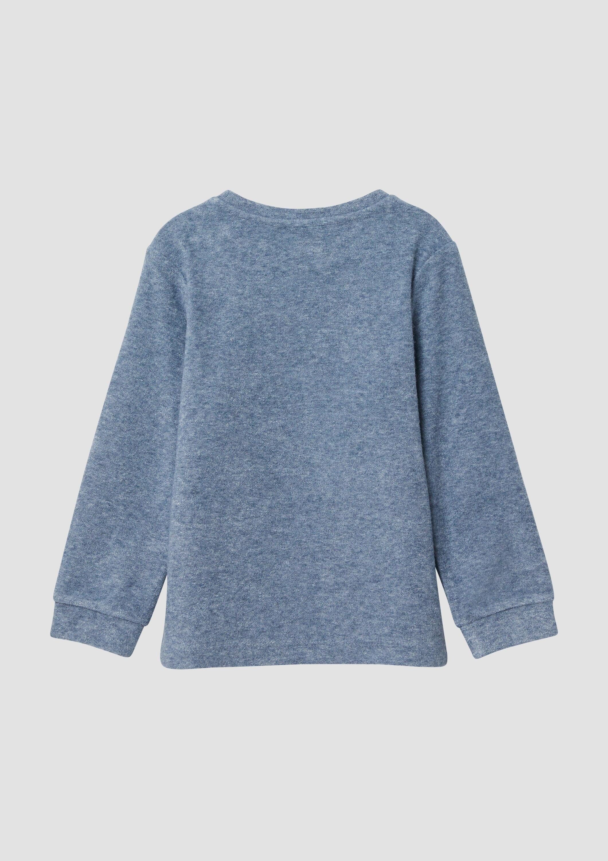 s.Oliver Langarmshirt T-Shirt Warmes Langarmshirt mit Struktur und Stickerei – Bild 2 von 4