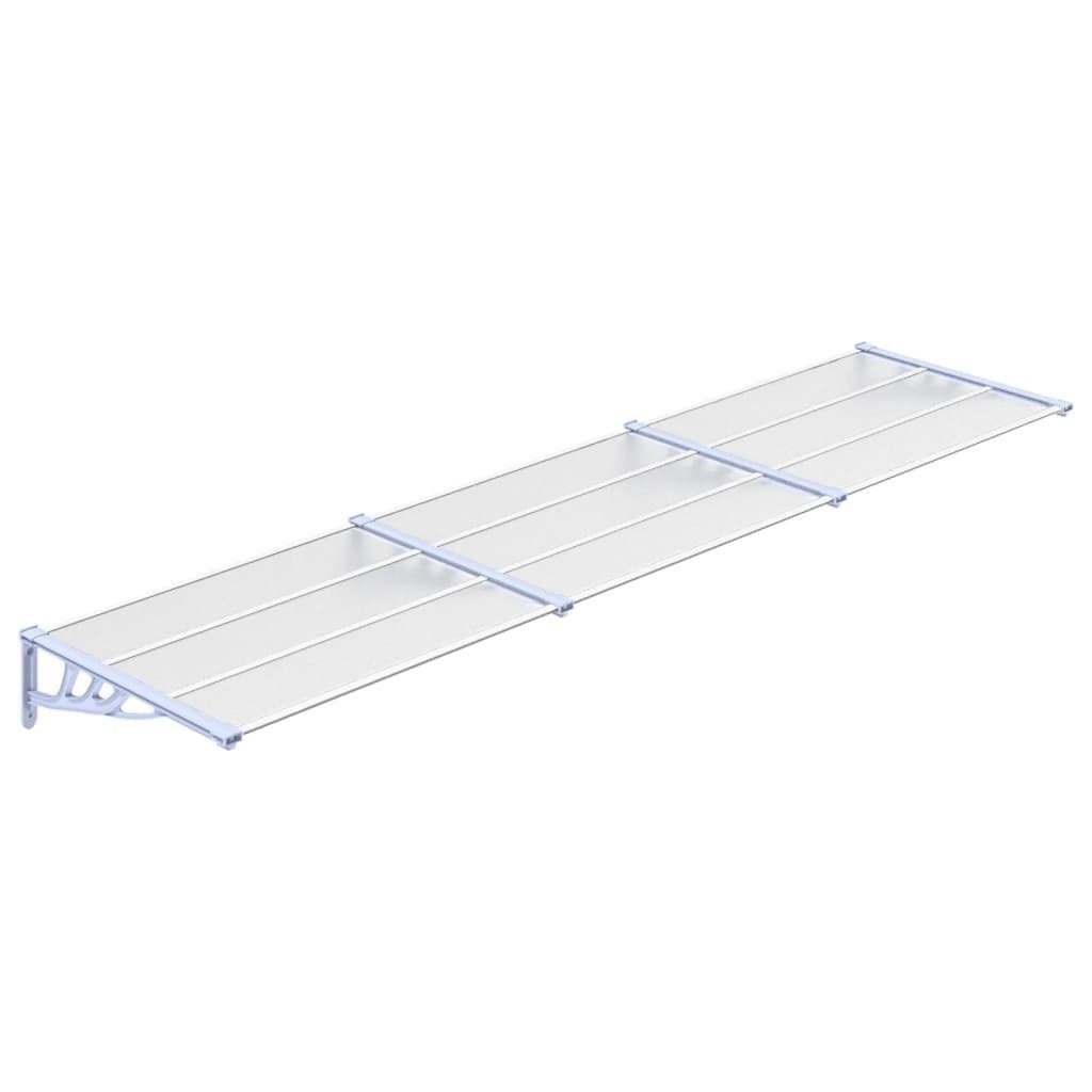 vidaXL Markise Türvordach Grau und Transparent 358,5x90 cm Polycarbonat (1-St)