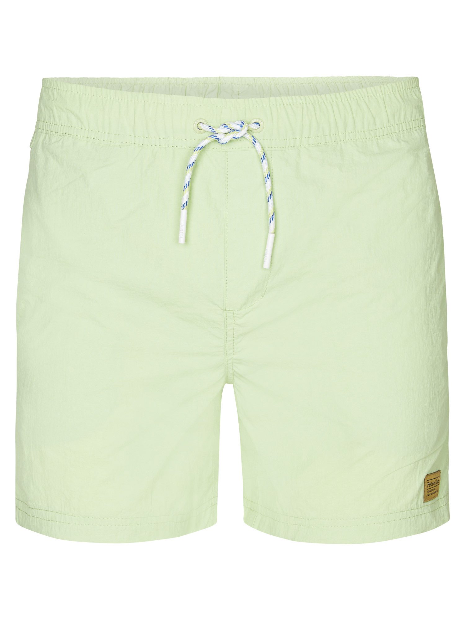 Petrol Industries Badeshorts - Badehose in Unifarbe mit Logo - Herren Badeshorts in Lime