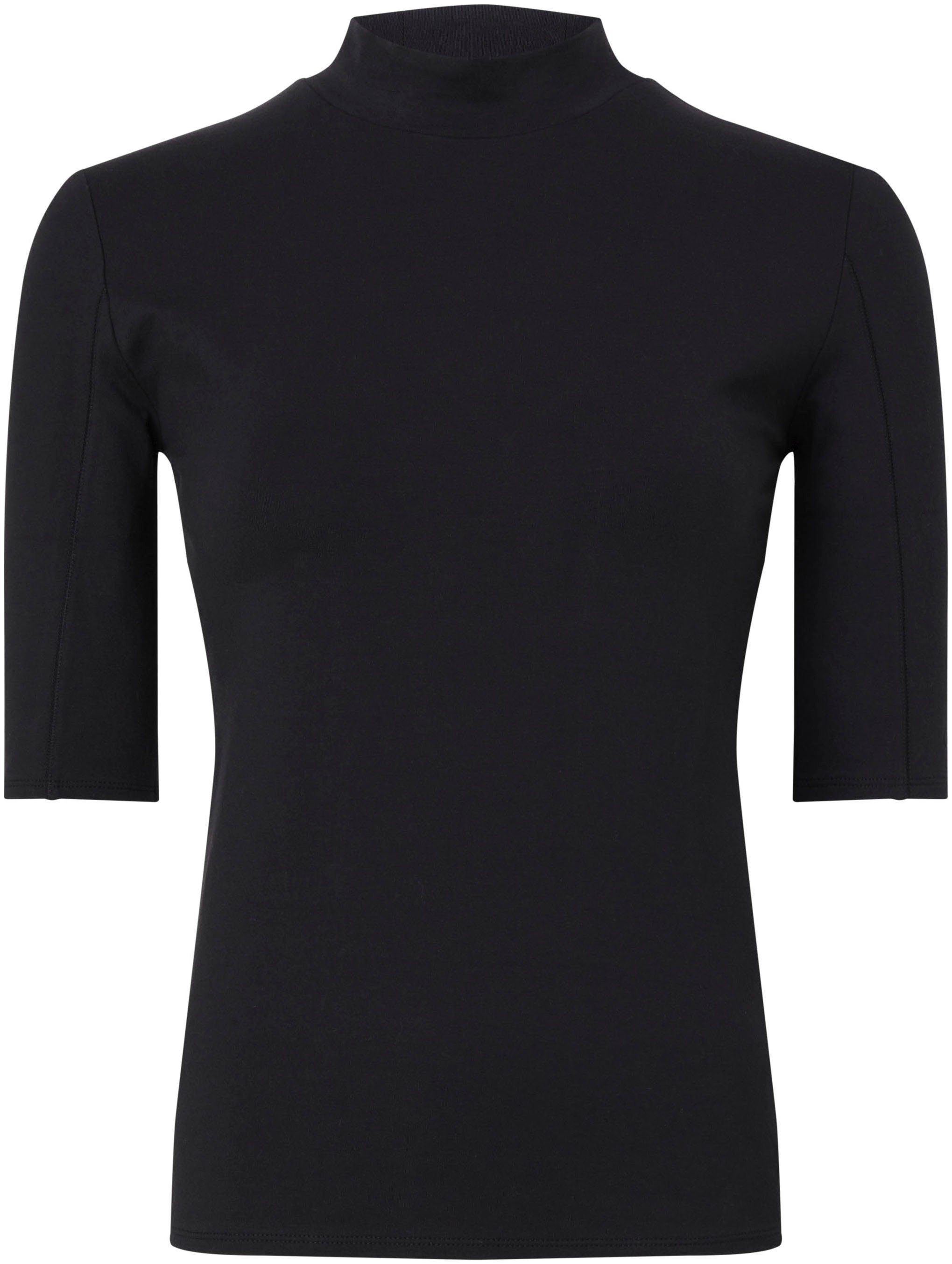 übergroß Calvin Klein Stehkragenshirt SMOOTH COTTON MOCK STRETCH TOP