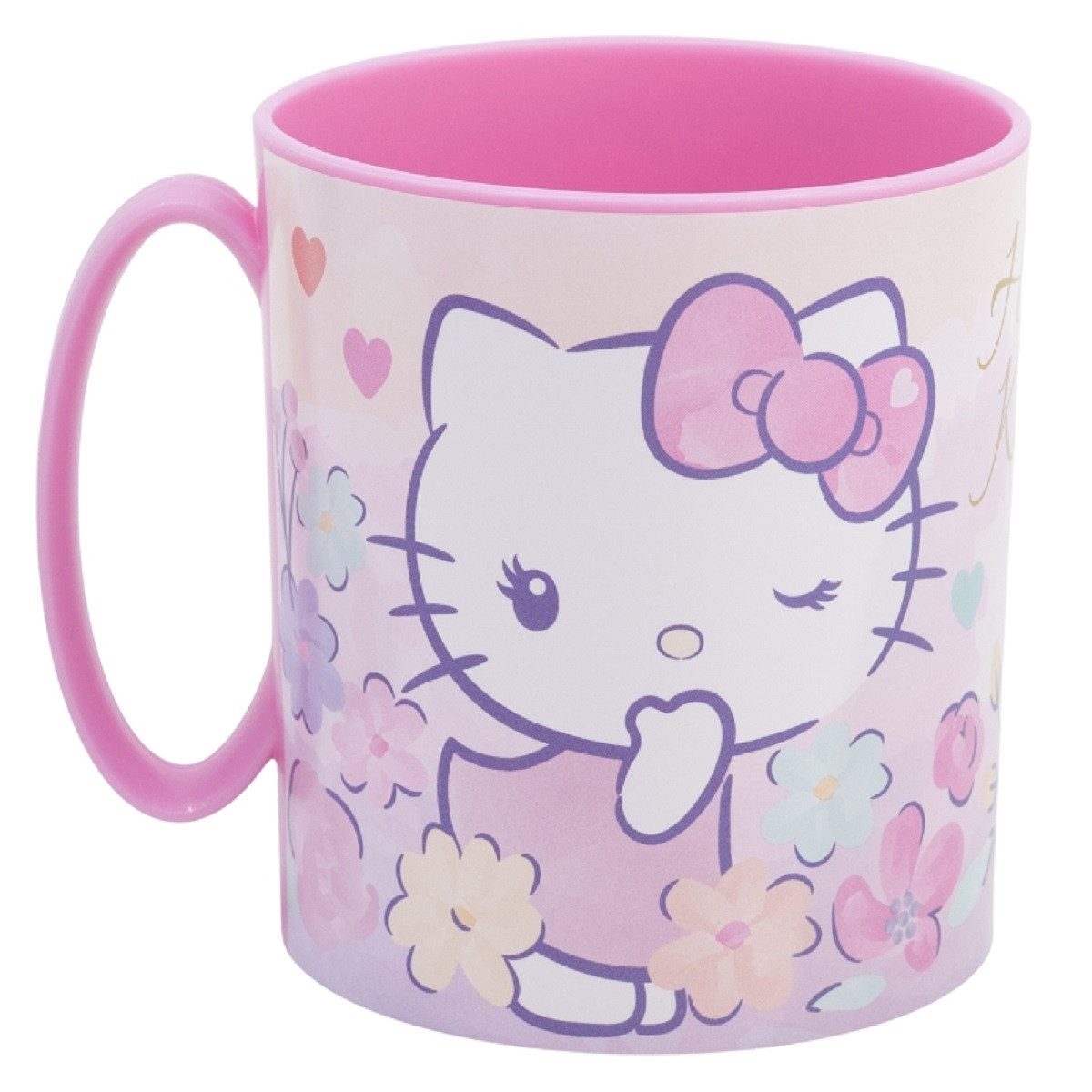 Hello Kitty Кружки - Mikrowellengeeigneter Kunststoffbecher 390 ml – für Kinder, besonders praktisch und leicht