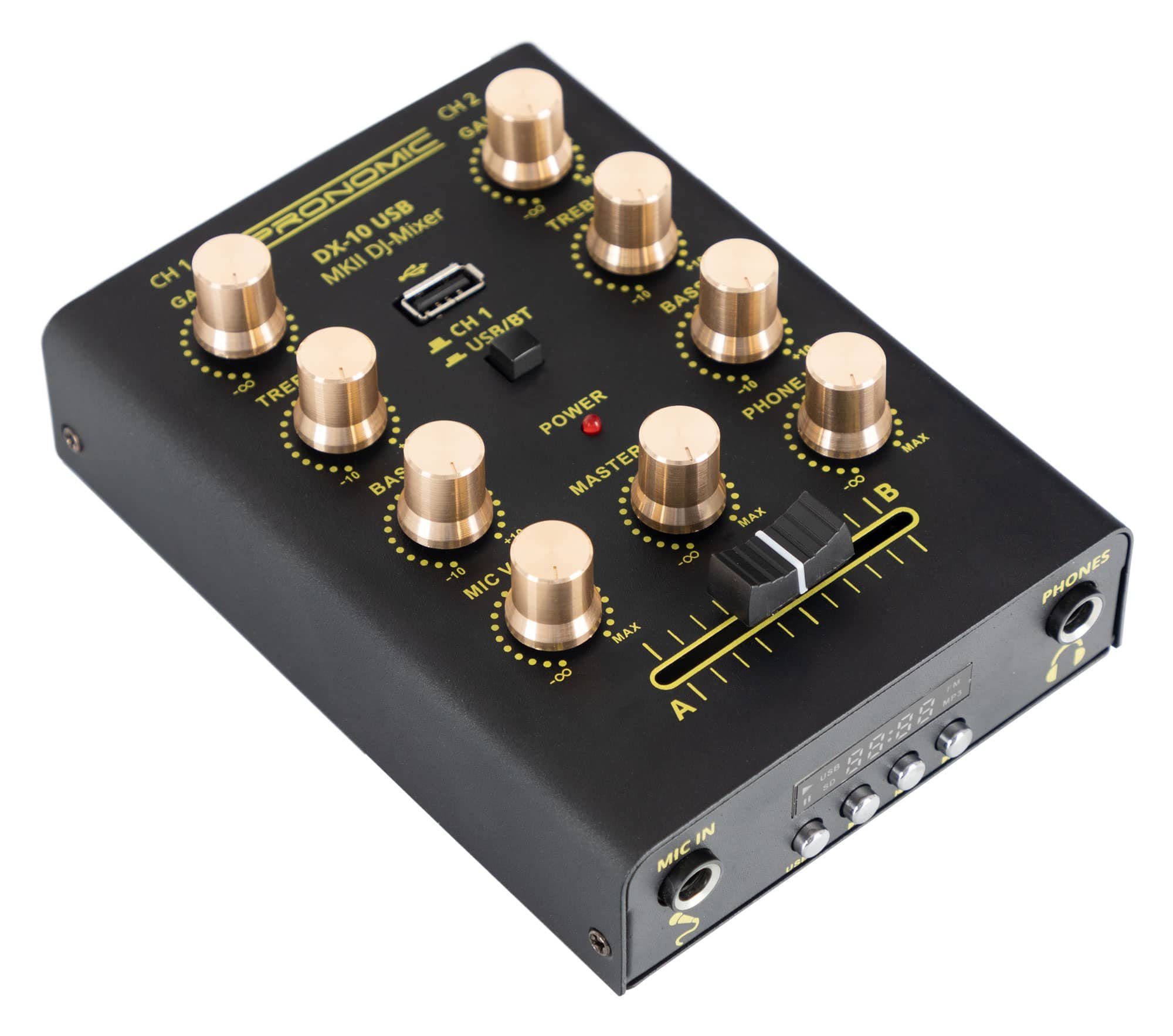 DJ Controller DX-10 USB MKII DJ Mixer - 2-Kanal-DJ-Mixer mit 2 Line-Eingängen