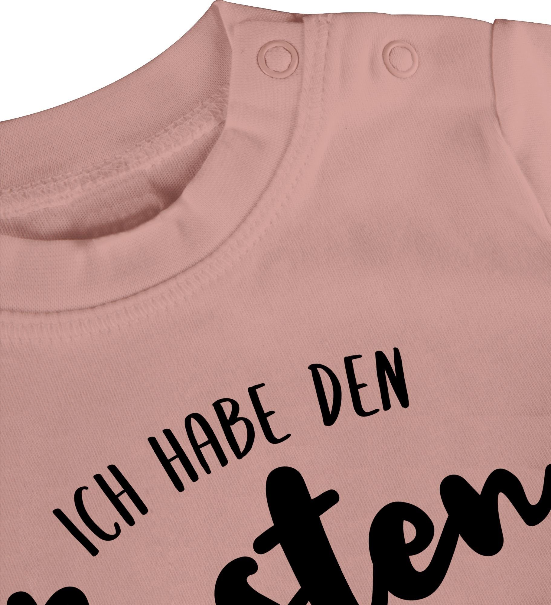 Baby Ich schwarz T-Shirt Welt Strampler & der Junge den besten Shirtracer Opa habe Mädchen Babyrosa 2