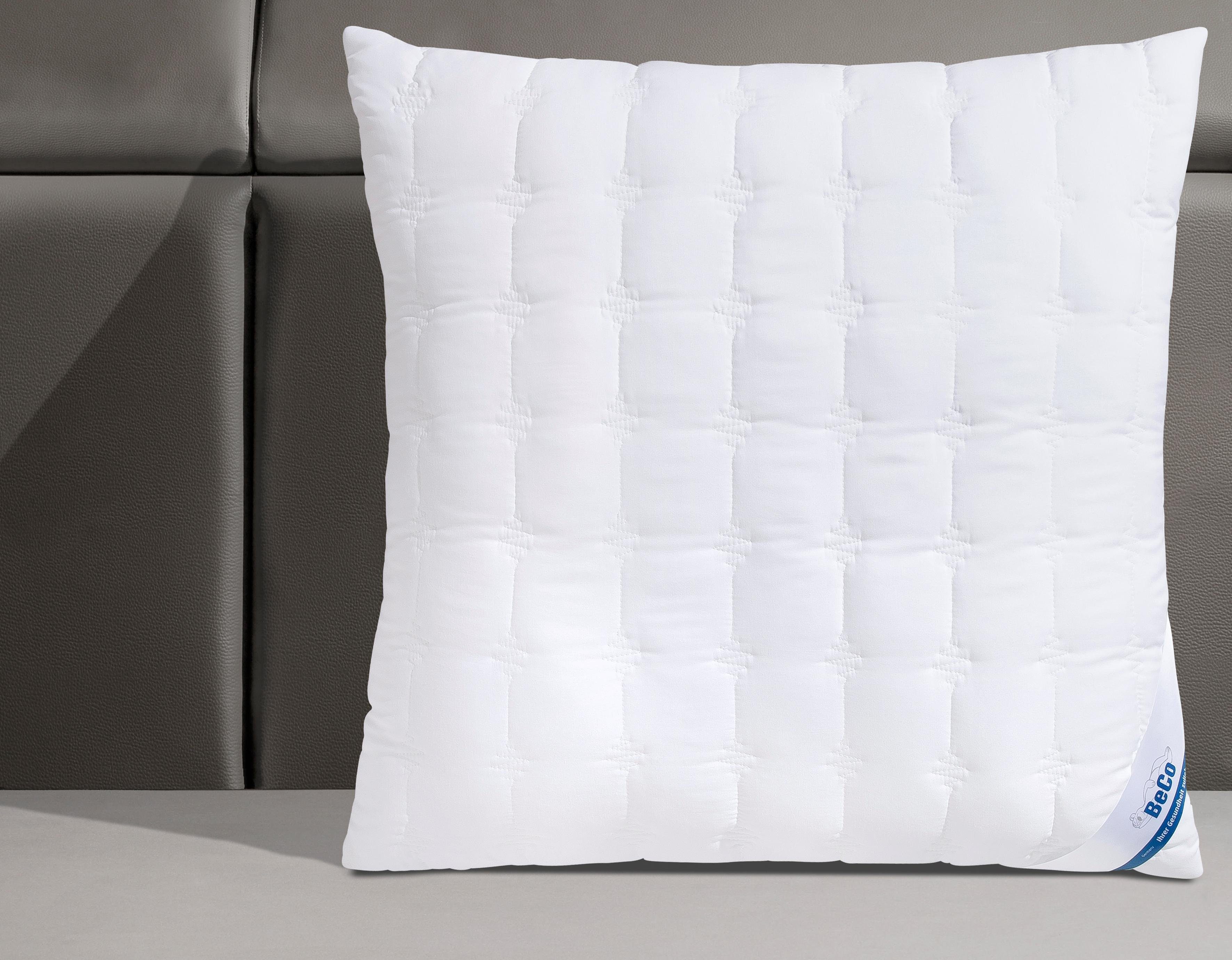 Beco Microfaserkissen Kopfkissen Medibett Cotton Soft, in 40x80 oder 80x80 cm, Füllung: Faserbällchen, Bezug: Polyester & Baumwolle, Ideal für Allergiker geeignet (Hausstauballergiker)