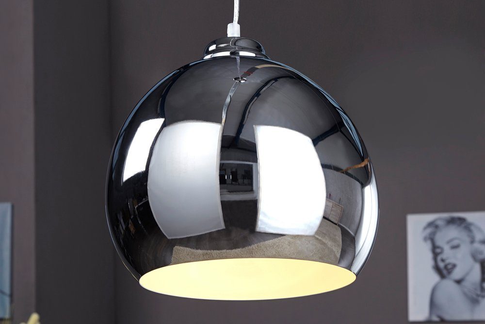 riess-ambiente Hängeleuchte CHROMAGON 30cm silber, ohne Leuchtmittel, Wohnz günstig online kaufen