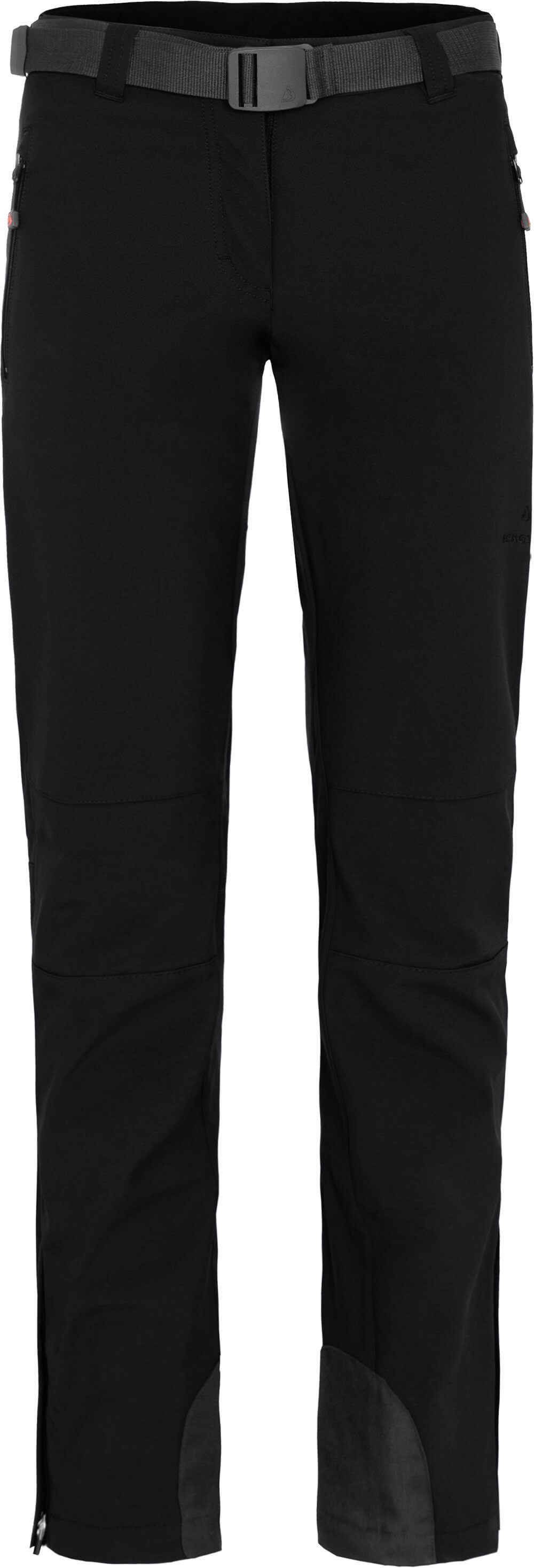 Bergson Outdoorhose MAILA Damen Winter Softshellhose, winddicht, warm, Kurzgrößen, schwarz