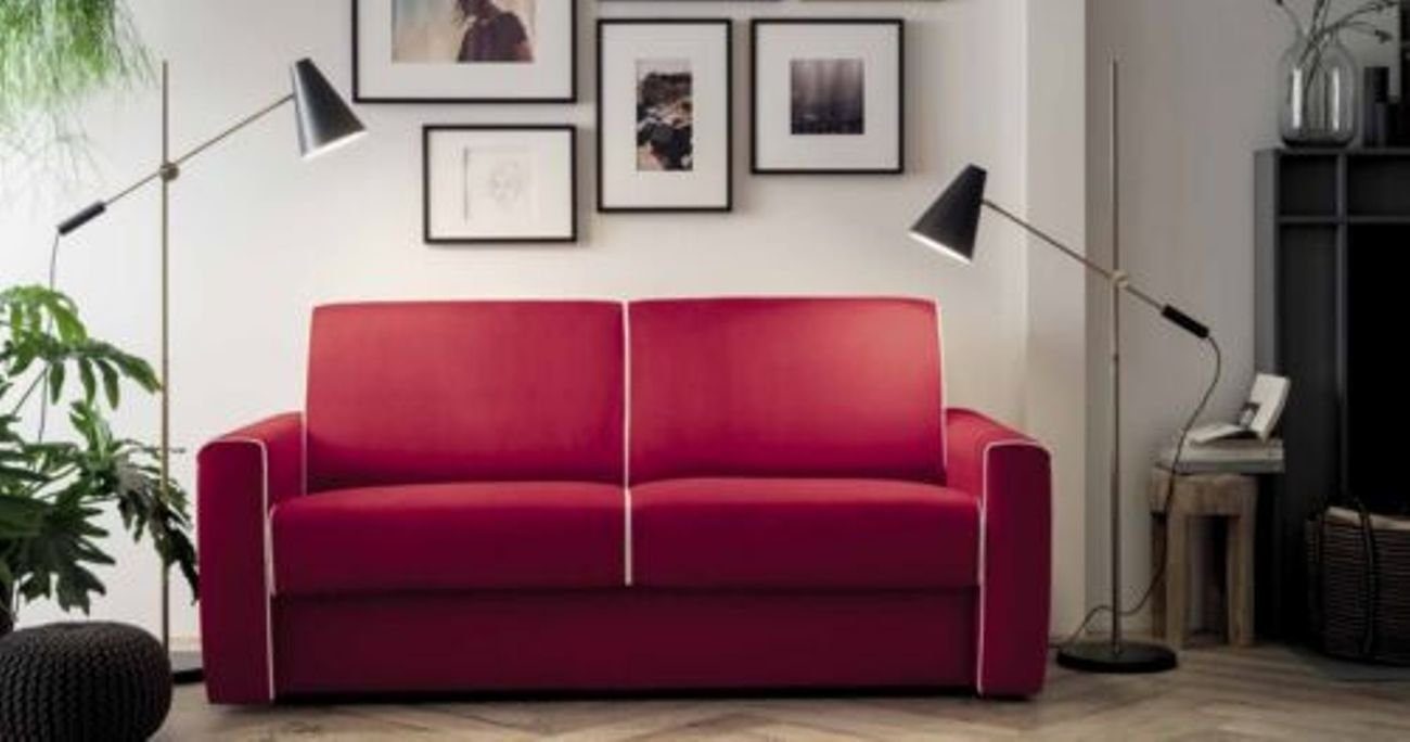 JVmoebel 2-Sitzer, Sofas Zweisitzer Textil Sofa 2 Sitzer Italien Möbel Design Sofa
