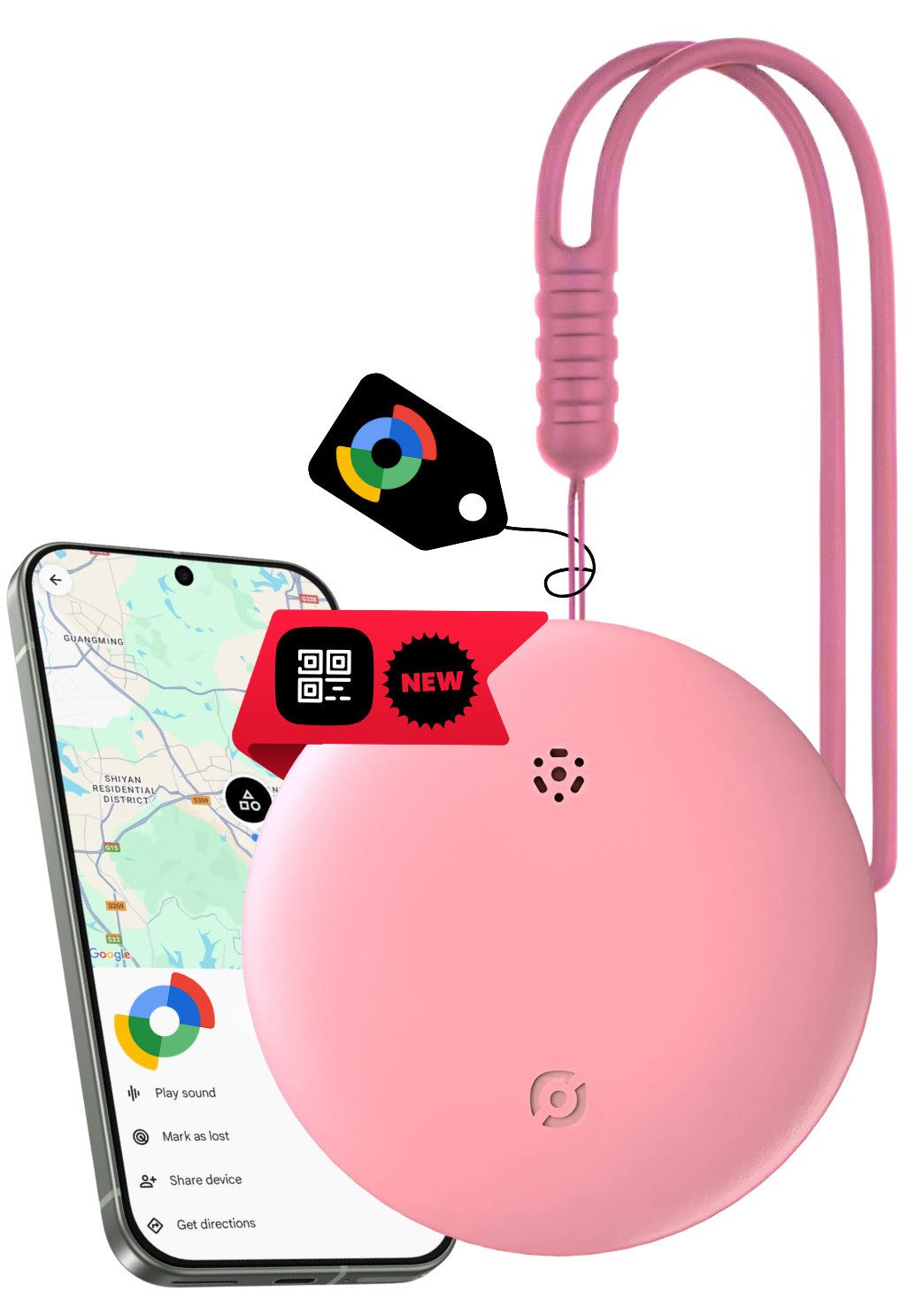 S&T Design GPS Tracker Smart Tag AirTag alternative für Android Schlüsselfinder GPS-Tracker (Weltweit Wasserdicht Bluetooth Key Finder Tasche/Koffer/Brieftasche)