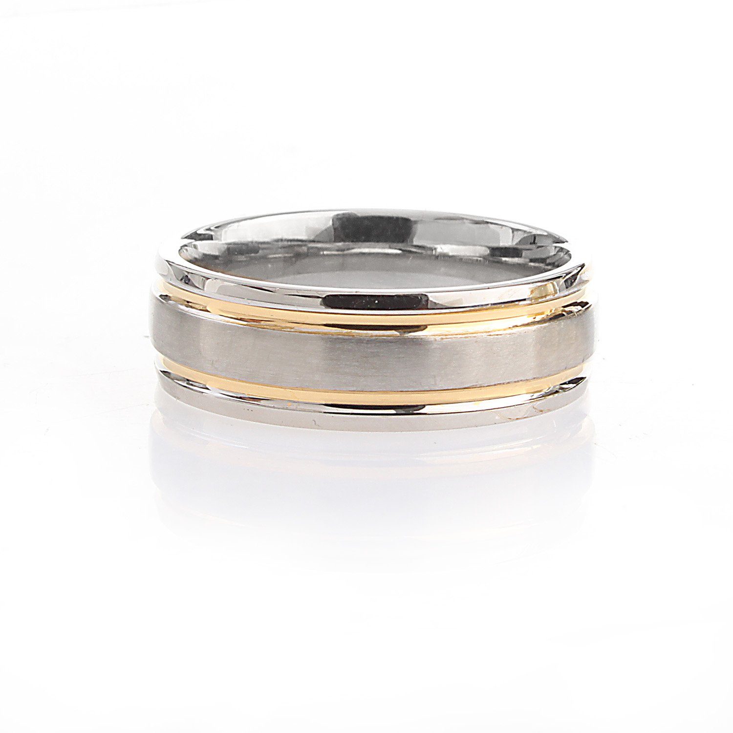 Karisma Fingerring Karisma Trauring Eheringe Verlobungsring Edelstahlring Bicolor, Vergoldet HSR4320 wahlweise mit oder ohne Stein