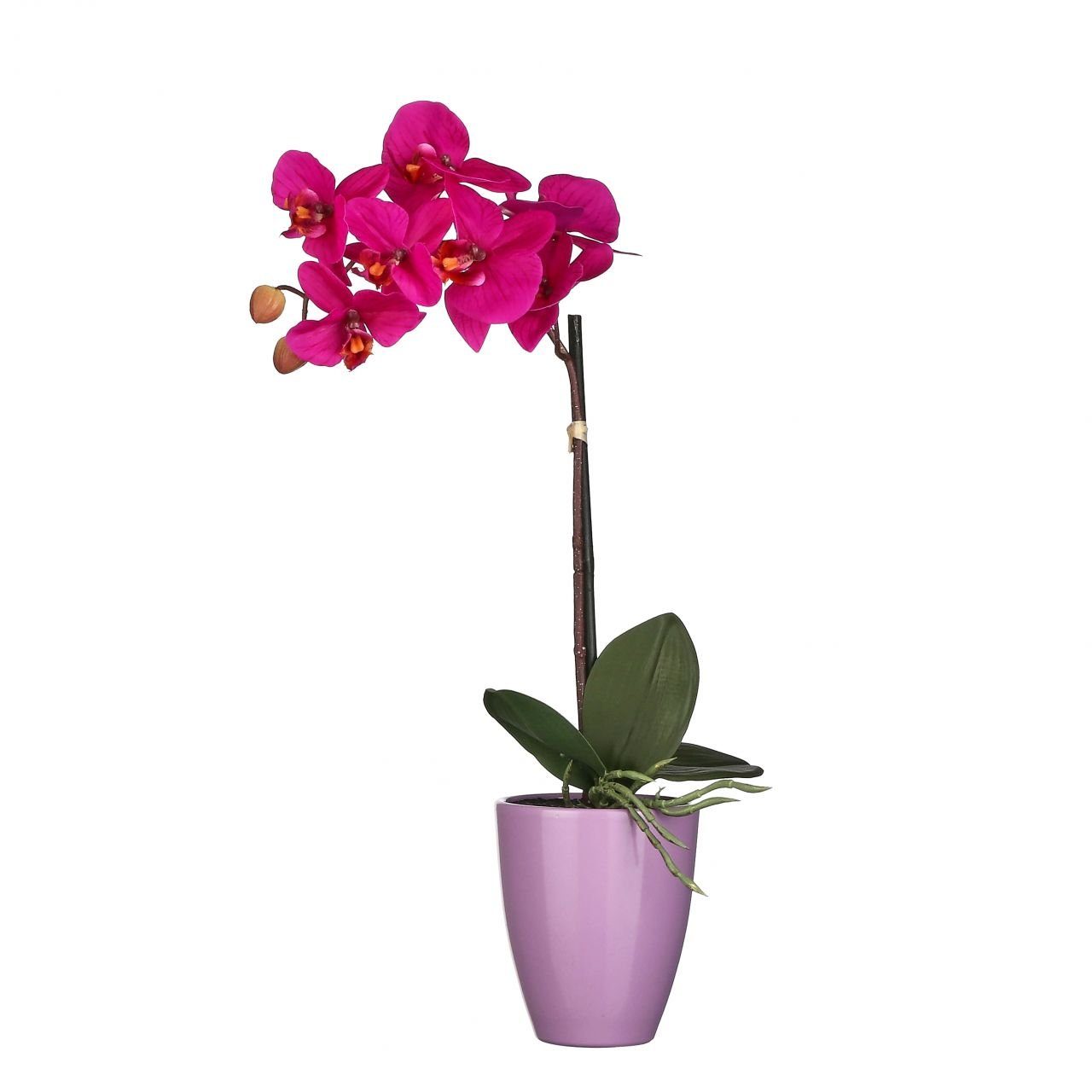 Kunstpflanze Mica Kunstpflanze Phalaenopsis im Topf violett, 42, Mica Decorations