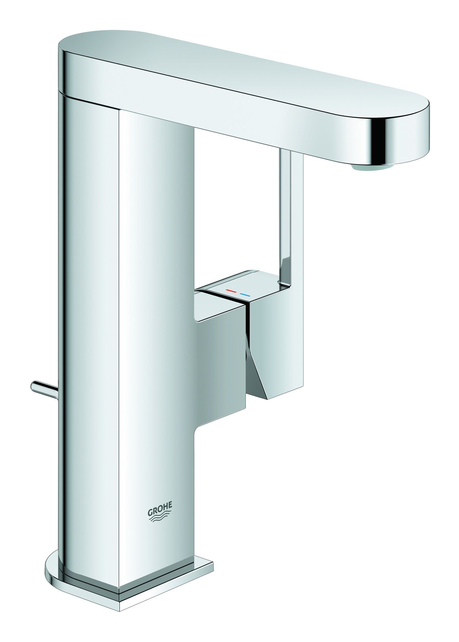 Grohe Waschtischarmatur Plus Einhand-Waschtischbatterie mit Zugstangen-Ablaufgarnitur M-Size