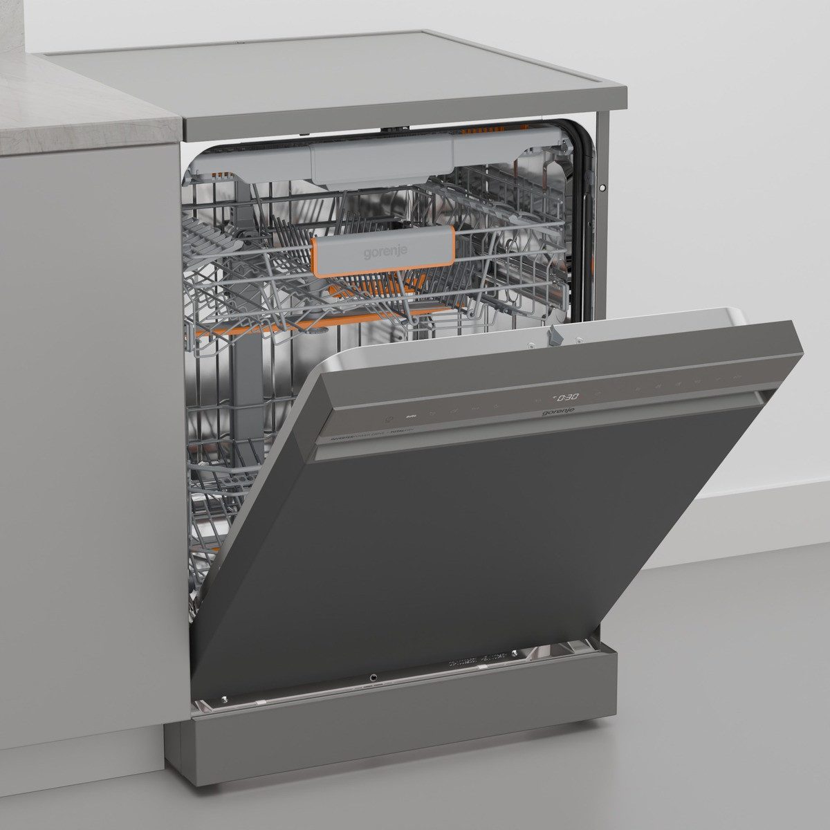 GORENJE Standgeschirrspüler GS673A96X, 9,4 l, 16 Maßgedecke, TotalDry - automatische Türöffnung – Bild 4 von 5