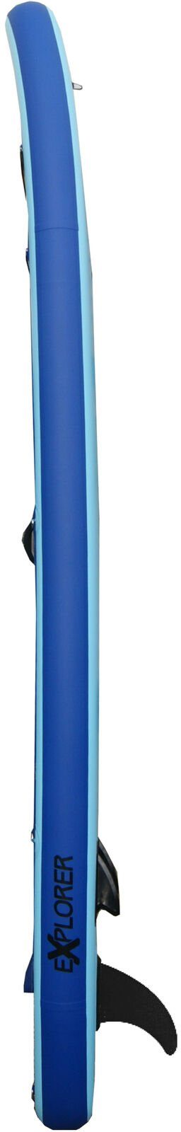 Paddel, hellblau/blau SUP-Board und Transportrucksack) 320, EXPLORER Inflatable EXPLORER Pumpe (mit