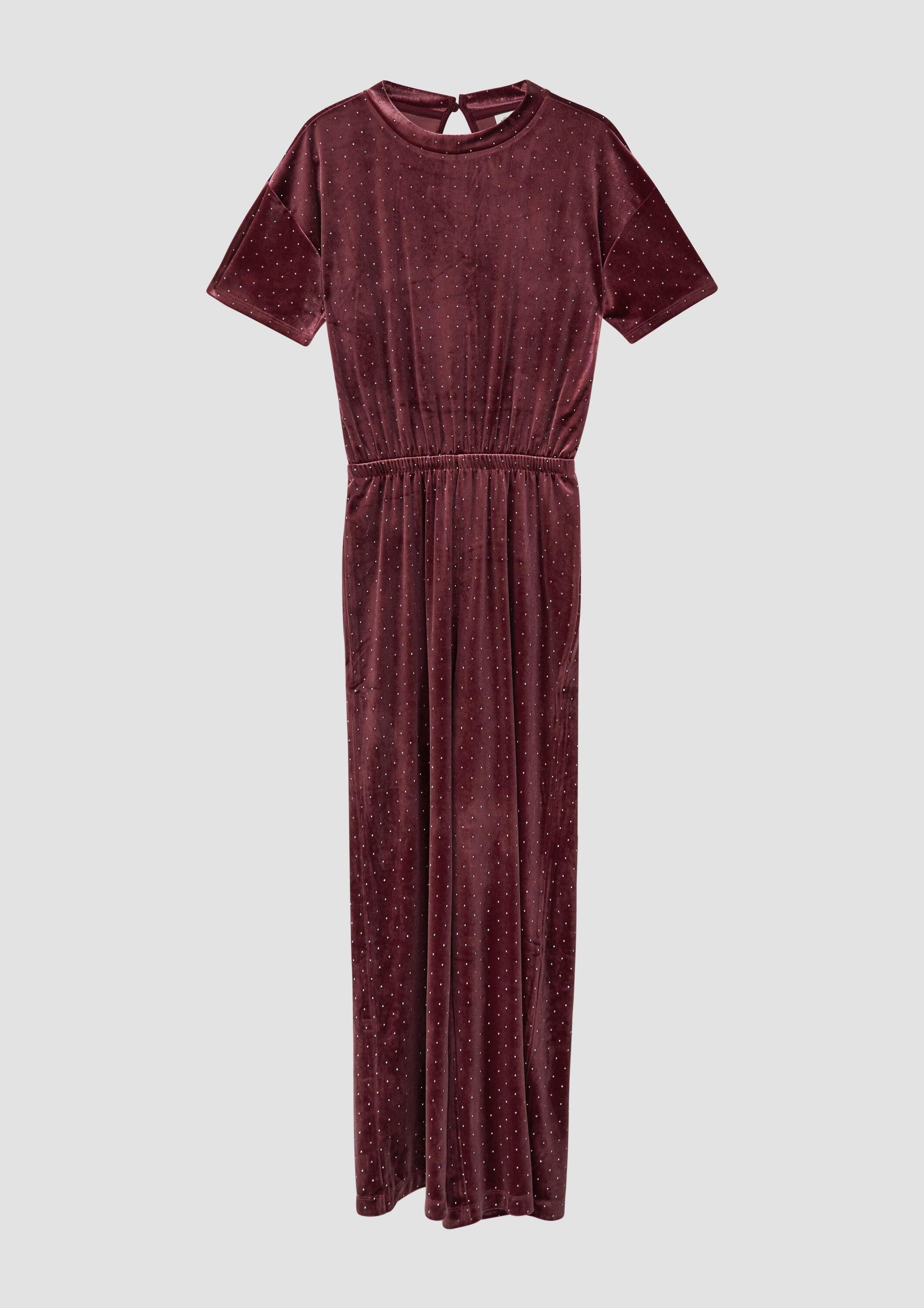 s.Oliver Jumpsuit Overall Festlicher Overall aus Samt mit Glitzersteinen günstig online kaufen