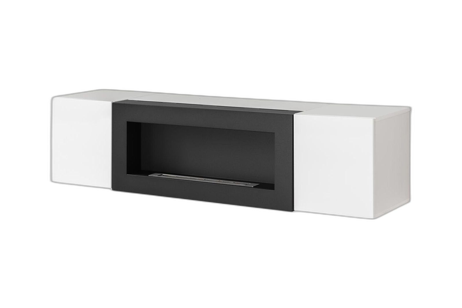 Xlmoebel Wohnwand Eleganter Wandkleiderschrank mit Kamin in edlem Design, Hergestellt in Europa