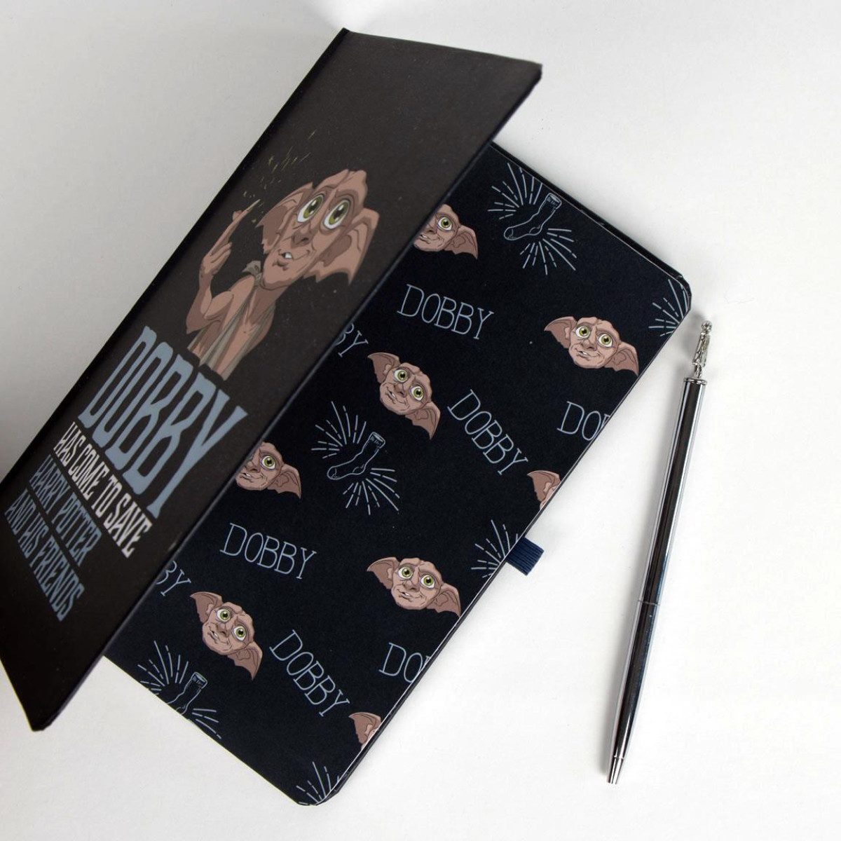 Cerda Notizblock Harry Potter Schreibwaren-Set – Dobby Socke mit Stiften & Notizblock, 3