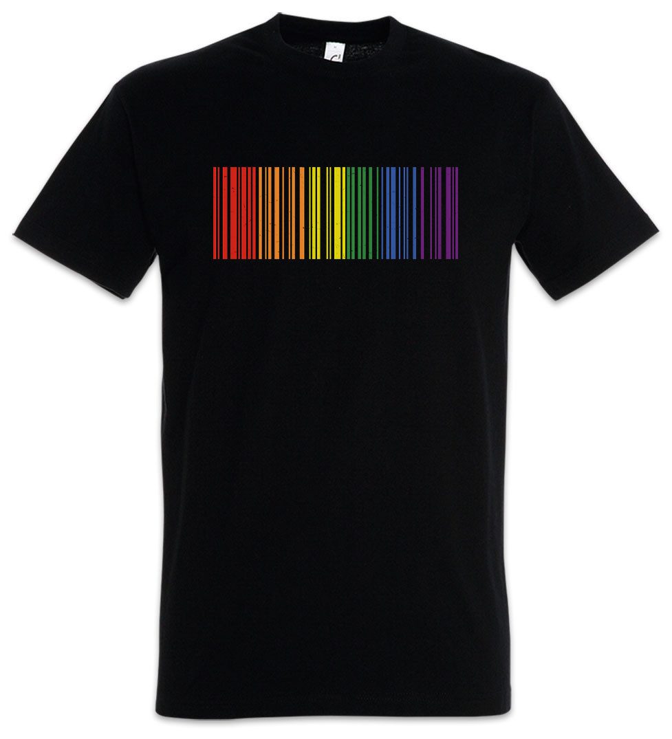 Urban Backwoods Print-Shirt Rainbow Barcode Herren T-Shirt LGBTQ Gay Regenbogen Pride Schwul (1-tlg) Lesbisch Queer Trans