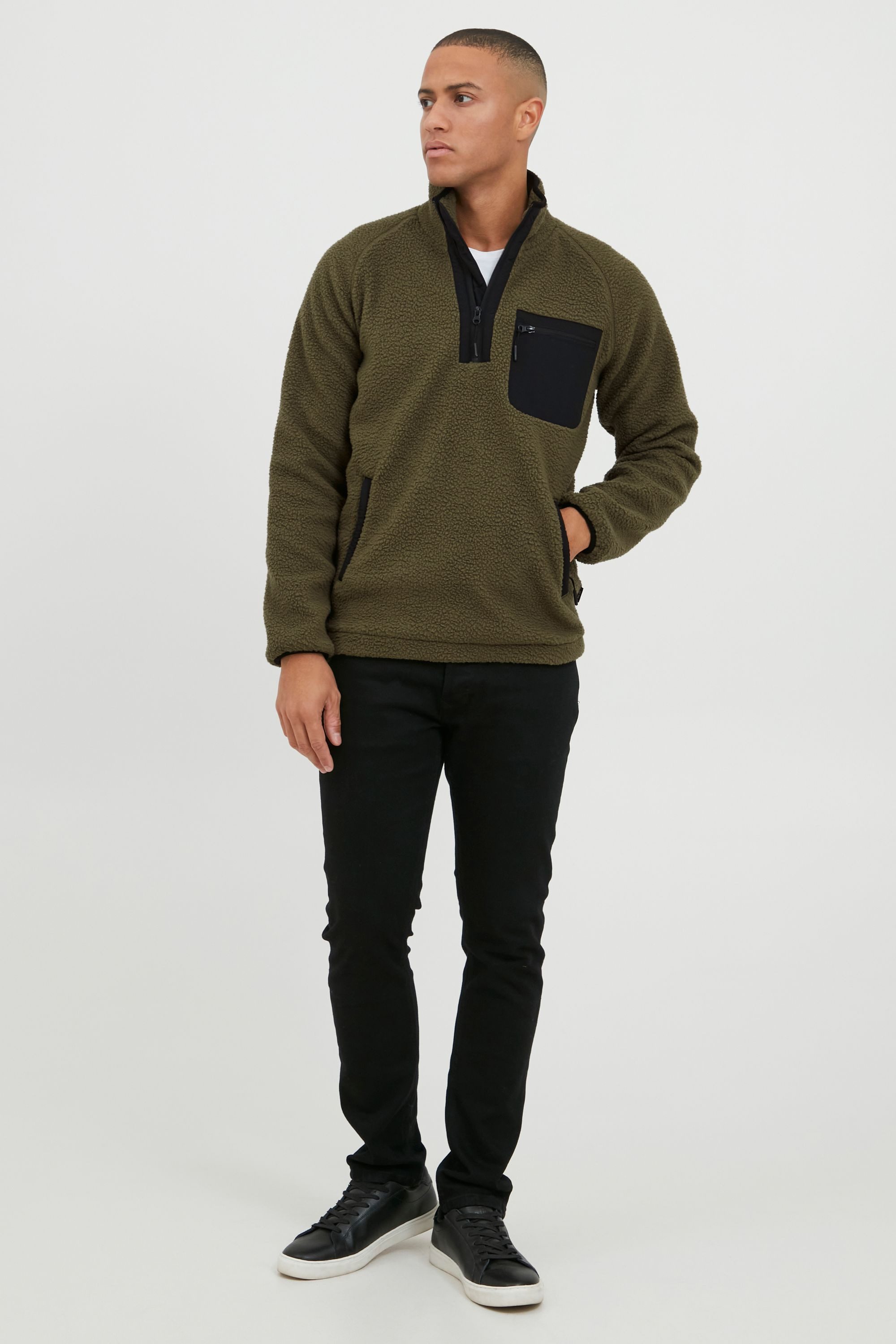 Indicode Fleecejacke IDTrout Herren Fleecejacke mit Stehkragen günstig online kaufen