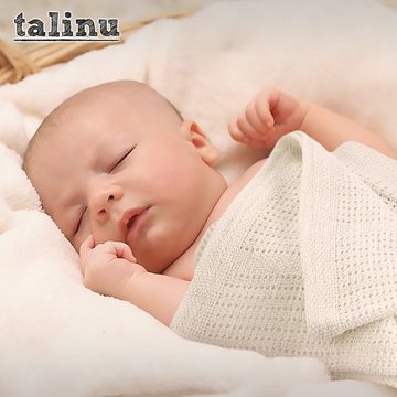 Kinderdecke High-Quality Cotton Baby Blanket, 70x90 cm, Talinu, 100% Baumwoll-Babydecke, 70x90 cm, Geschenkschleife