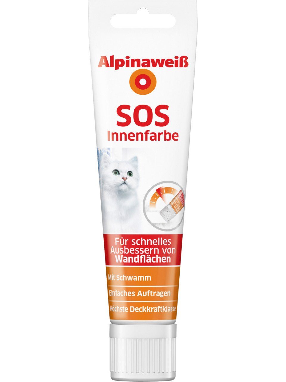 Alpina Wandfarbe Alpinaweiß SOS Innenfarbe 100 ml weiß matt