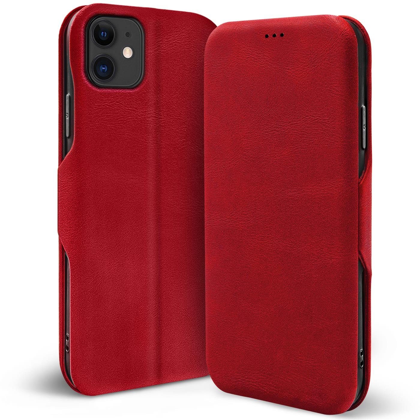 CoolGadget Handyhülle Business Premium Hülle für Apple iPhone 11 6,1 Zoll, Handy Tasche mit Kartenfach für iPhone 11 Schutzhülle