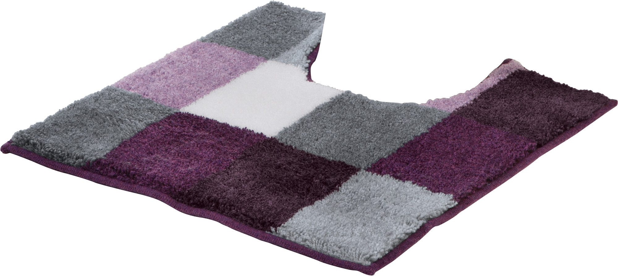 Erwin Müller Badematte WC-Umrandung "Kreta", Höhe 20 mm, eckig, Karo