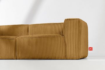 Konsimo 3-Sitzer Einzelsofa 3-Personen FEROX, hergestellt in der EU, aus breitem Cordstoff, Modern, 3-Sitzer