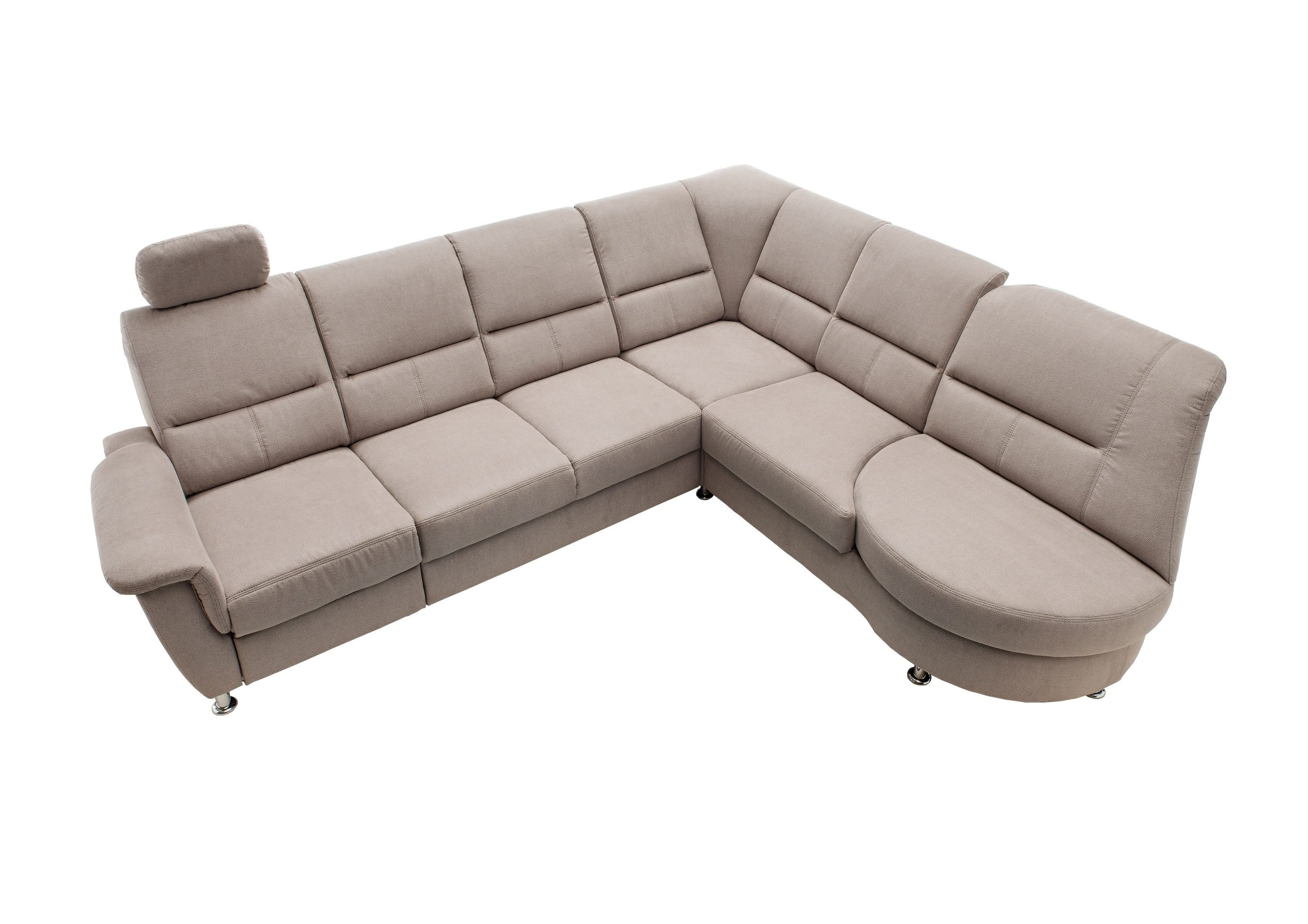 freiraum Ecksofa Ludwigshafen, in dunkelgrau - 236x113x275cm (BxHxT)